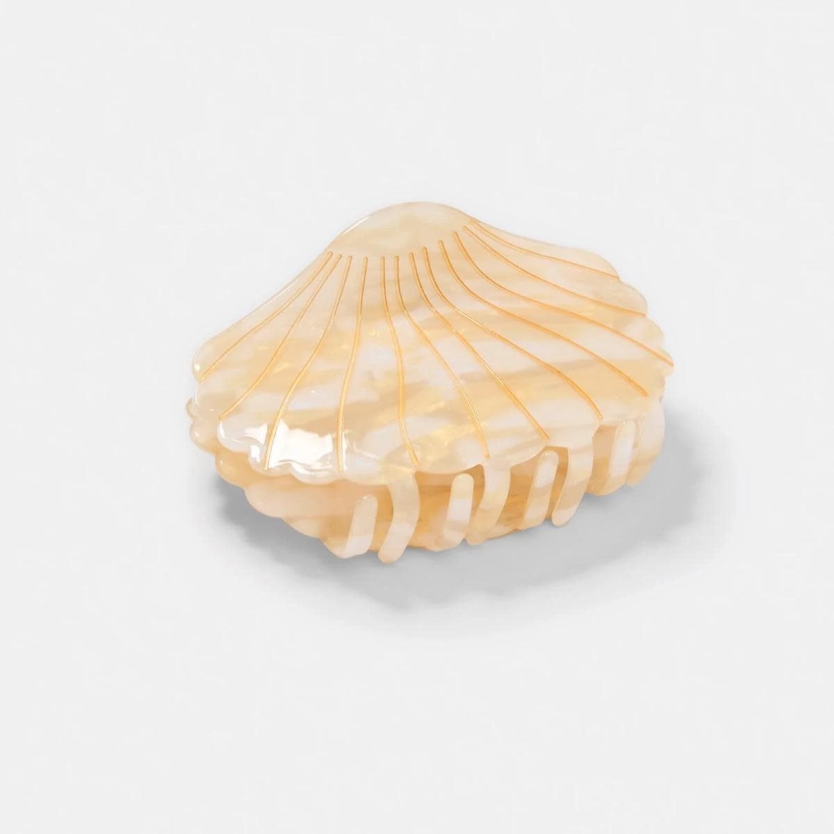 2 Beige Novelty Shell Claw Hair Clip, 2 of 4