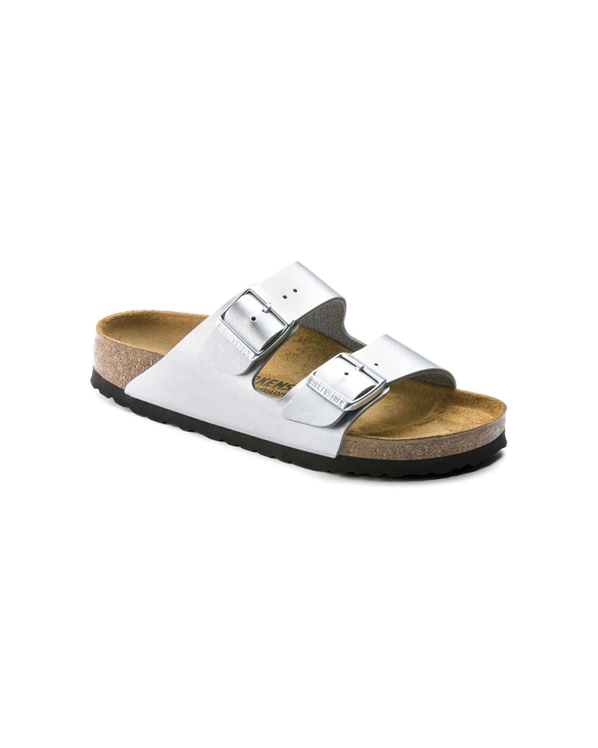 1 Birkenstock Arizona Birko-Flor Sandals Narrow Width SILVER, 1 of 6