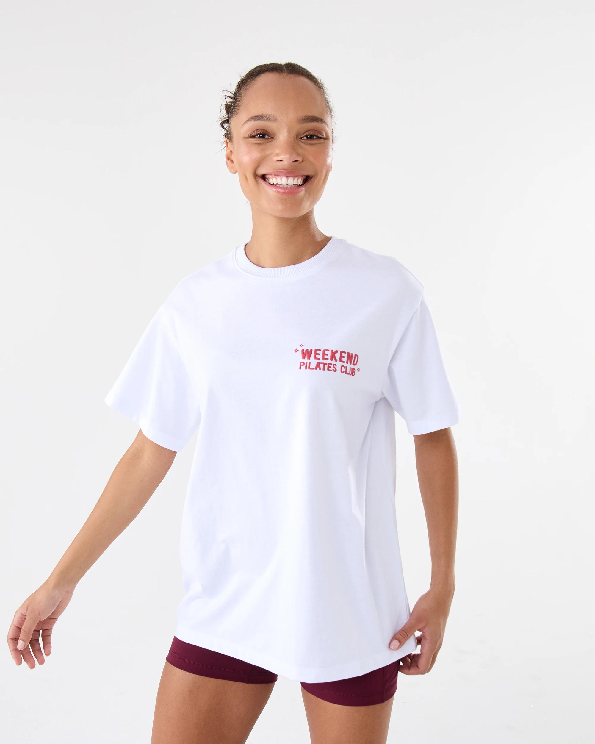 1 Active Womens Oversized Gym T-shirt White, 1 of 7