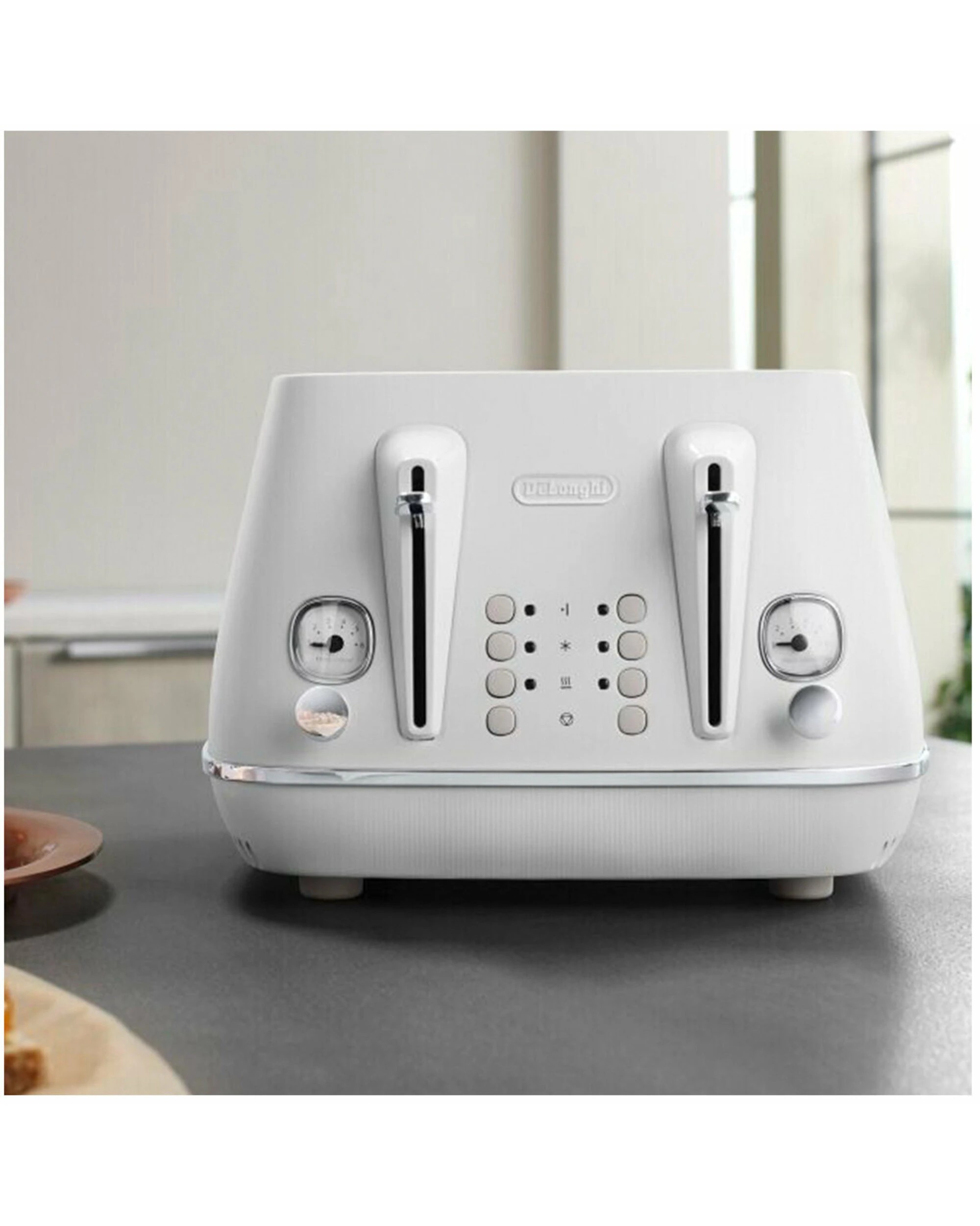 4 De'Longhi Distinta Moments Four Slice Toaster Sunshine White, 4 of 4