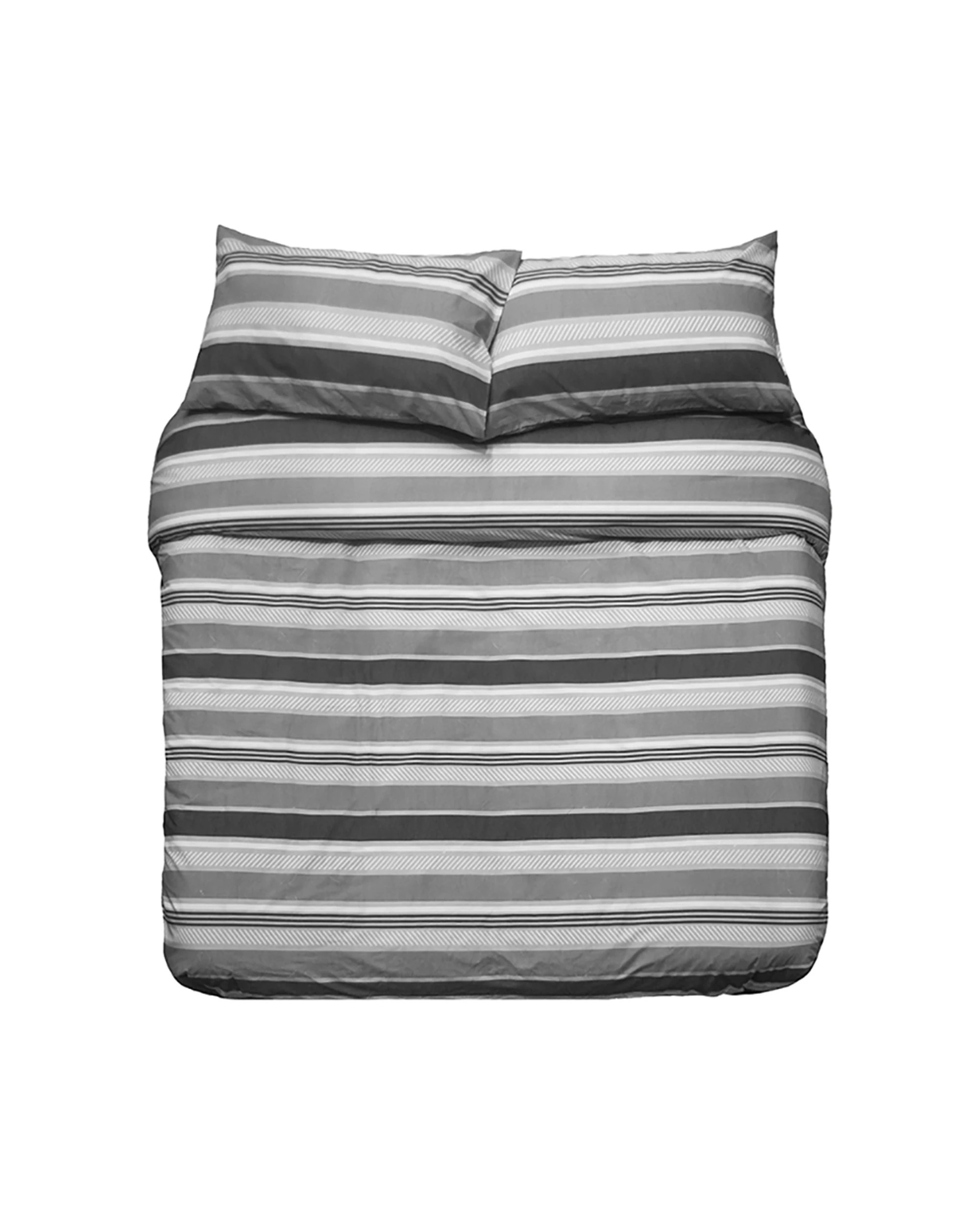 2 Bambury Indiana Quilt Cover Set Soft Woven - Grey, 2 of 3