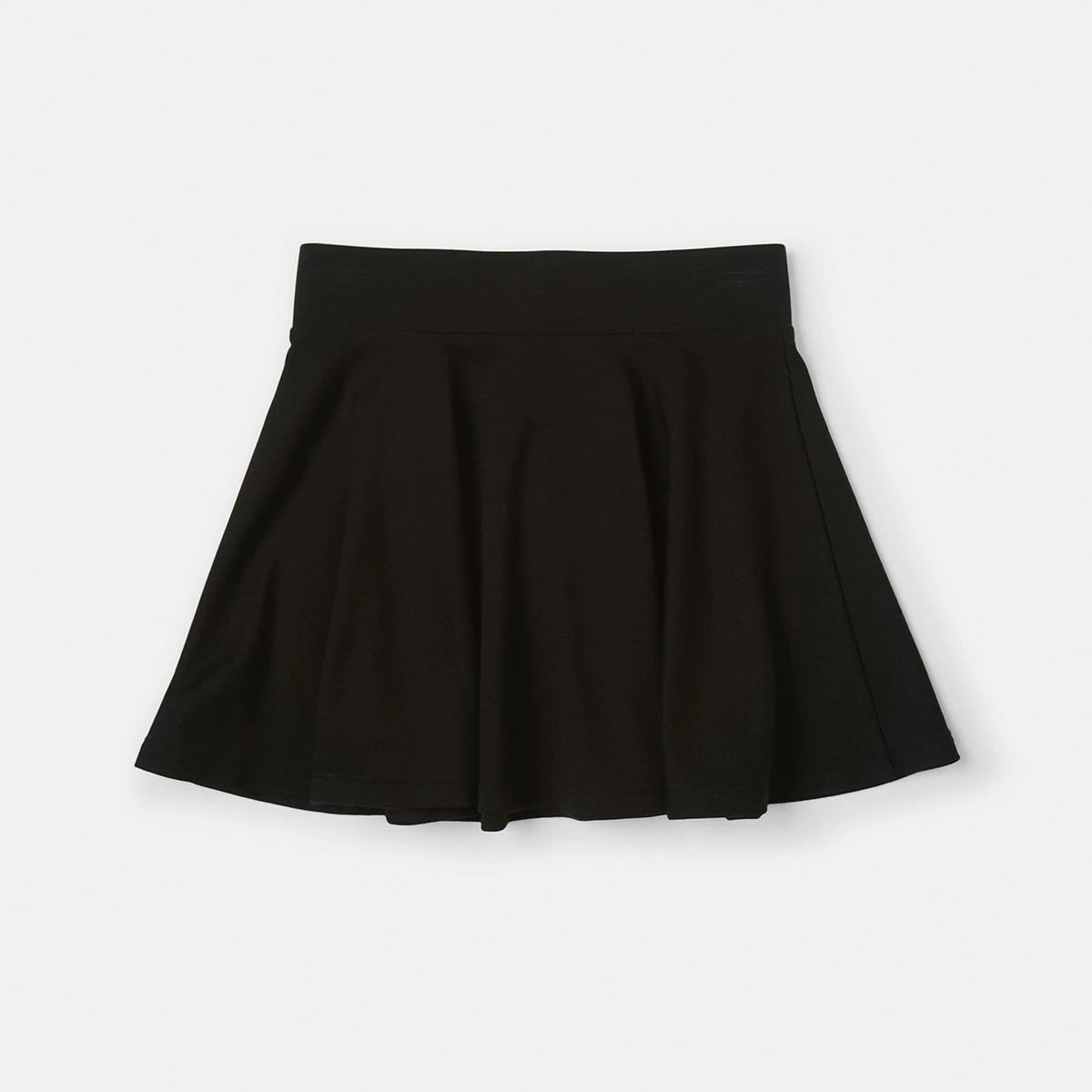 8 Plain Skater Skirt BLACK, 8 of 8