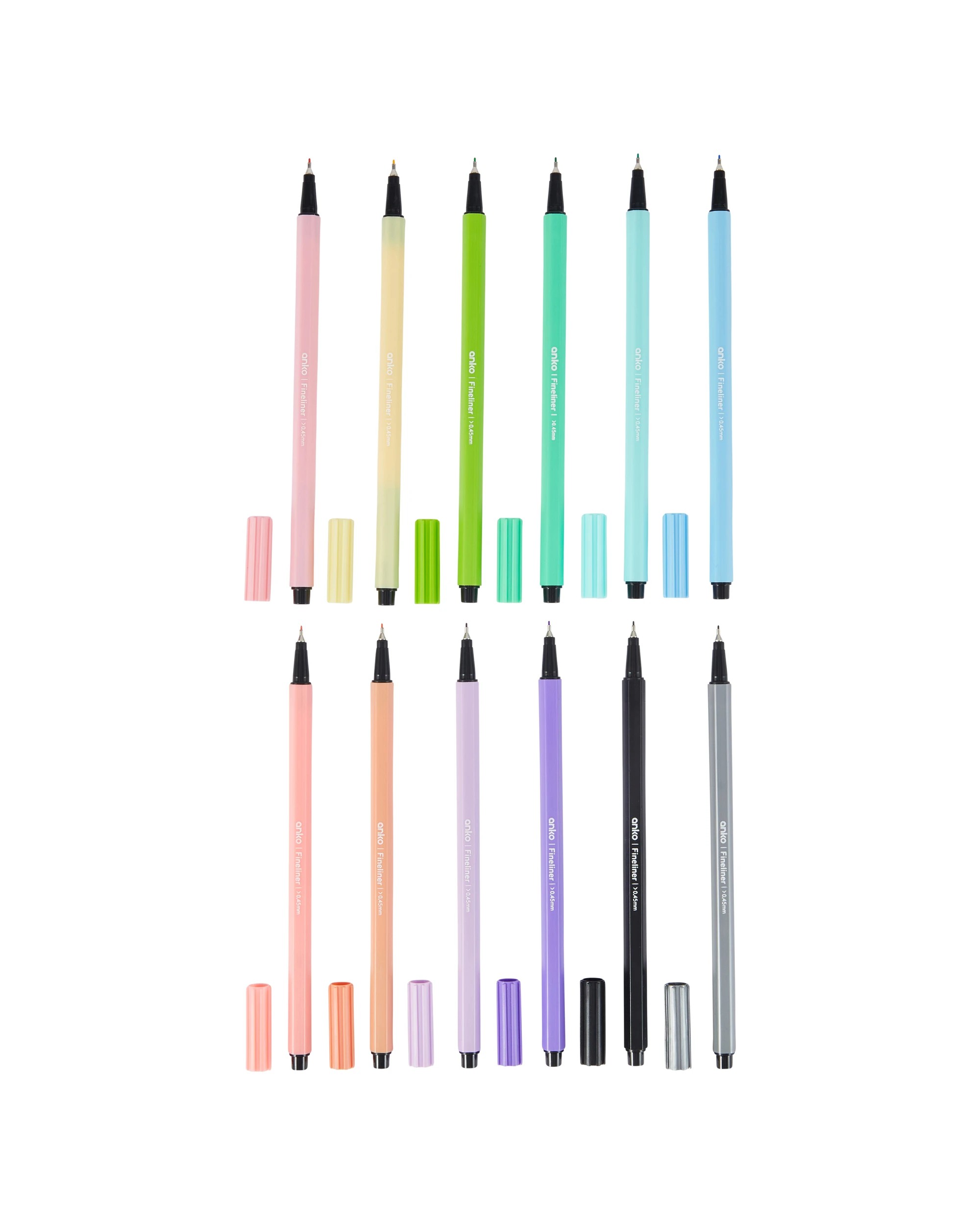 4 12 Pack Fineliner Pens - Pastel, 4 of 6