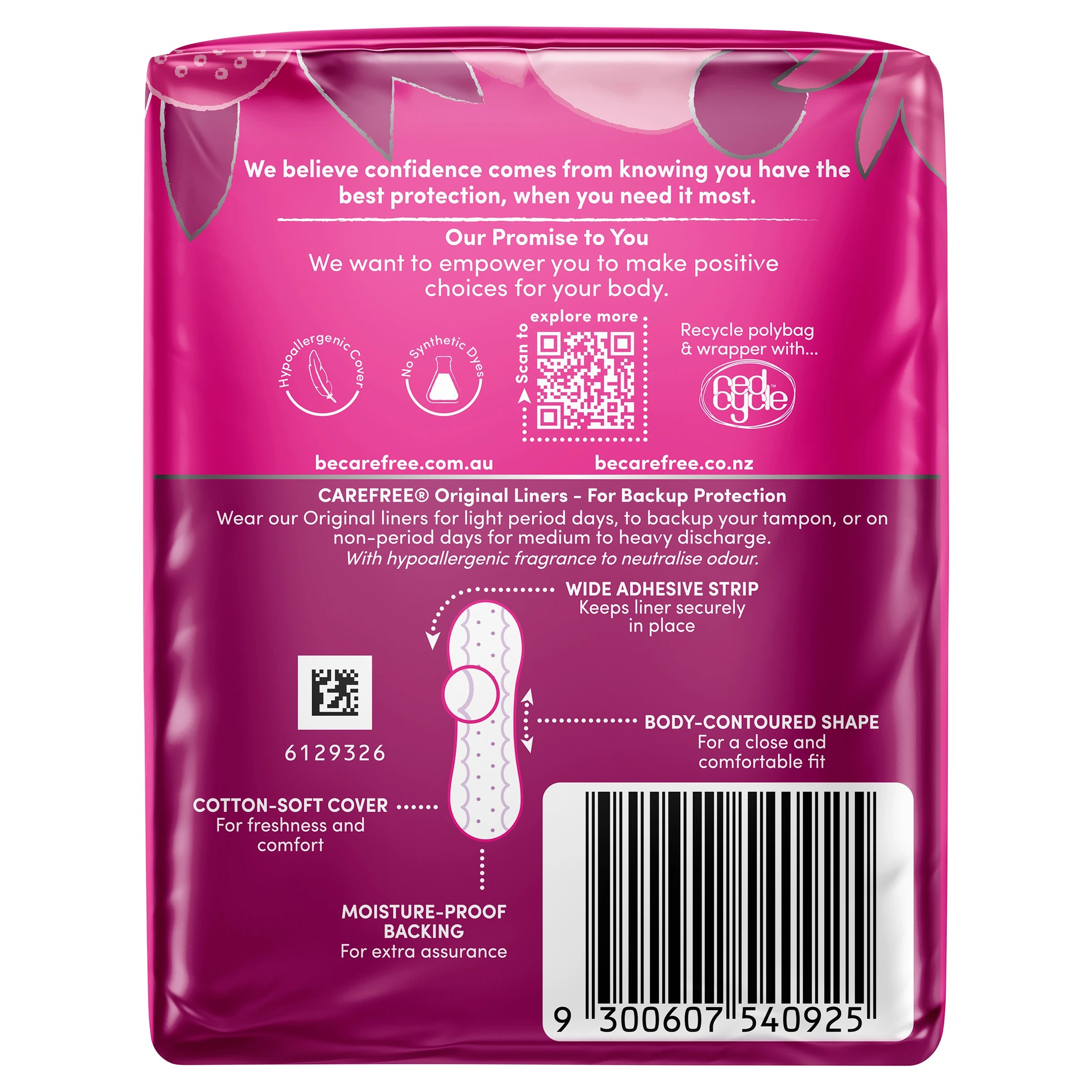 3 Carefree 30 Pack Original Shower Fresh Panty Liners, 3 of 7