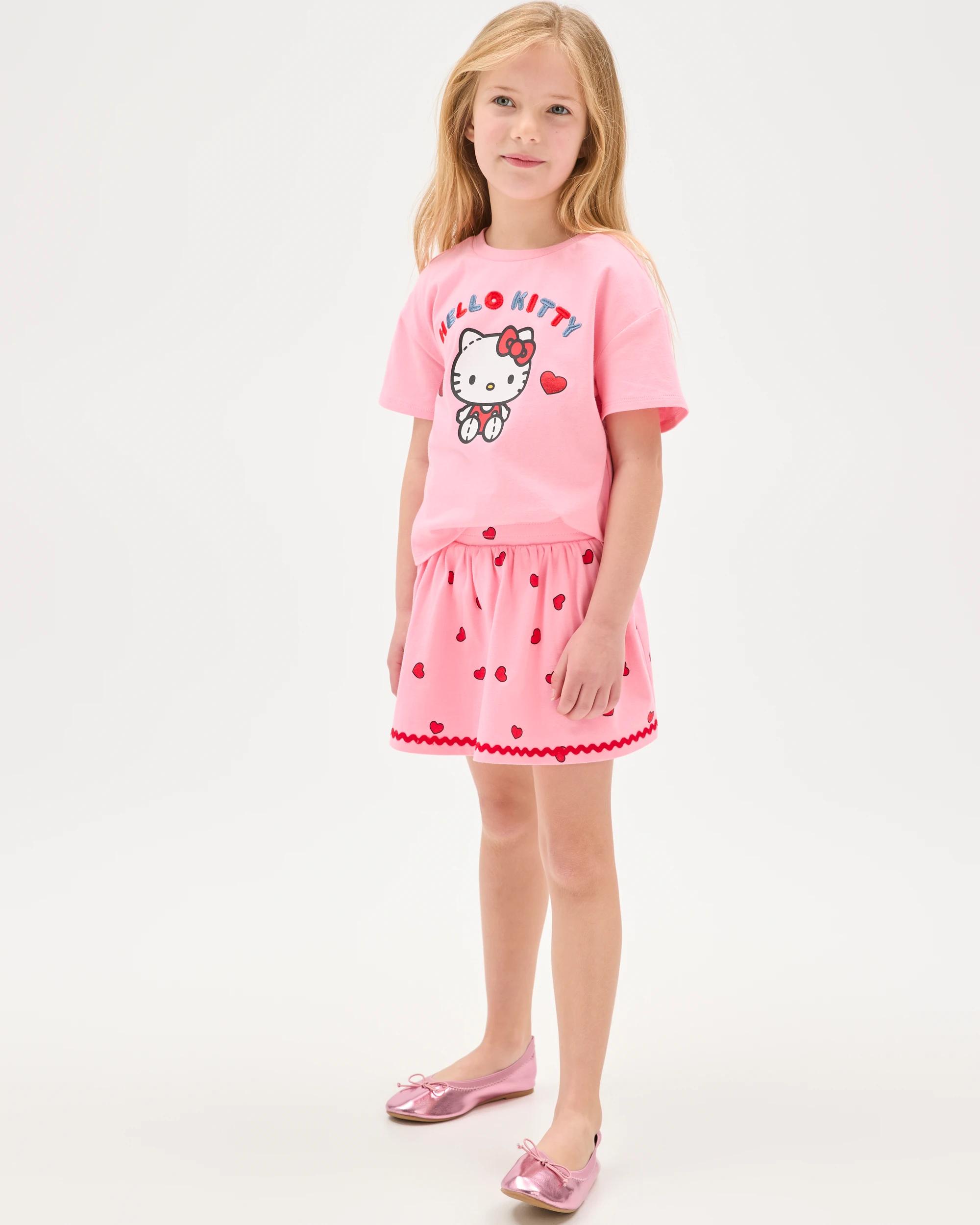2 Hello Kitty Australian Cotton T-Shirt and Skort Set HELLO KITTY PINK, 2 of 7