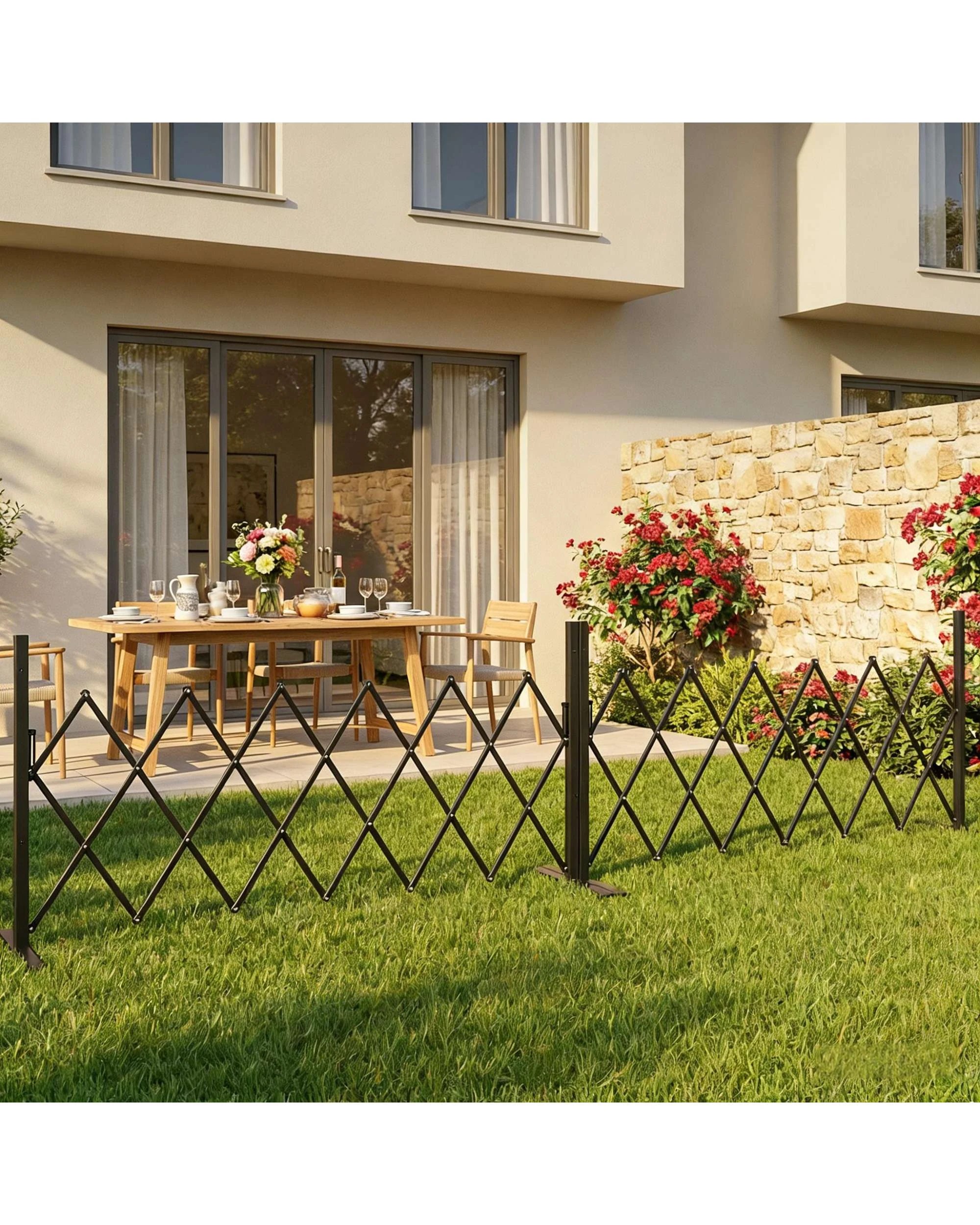 4 Advwin Expandable Barricade Folding Security Gate Safety Barricade, 4 of 7