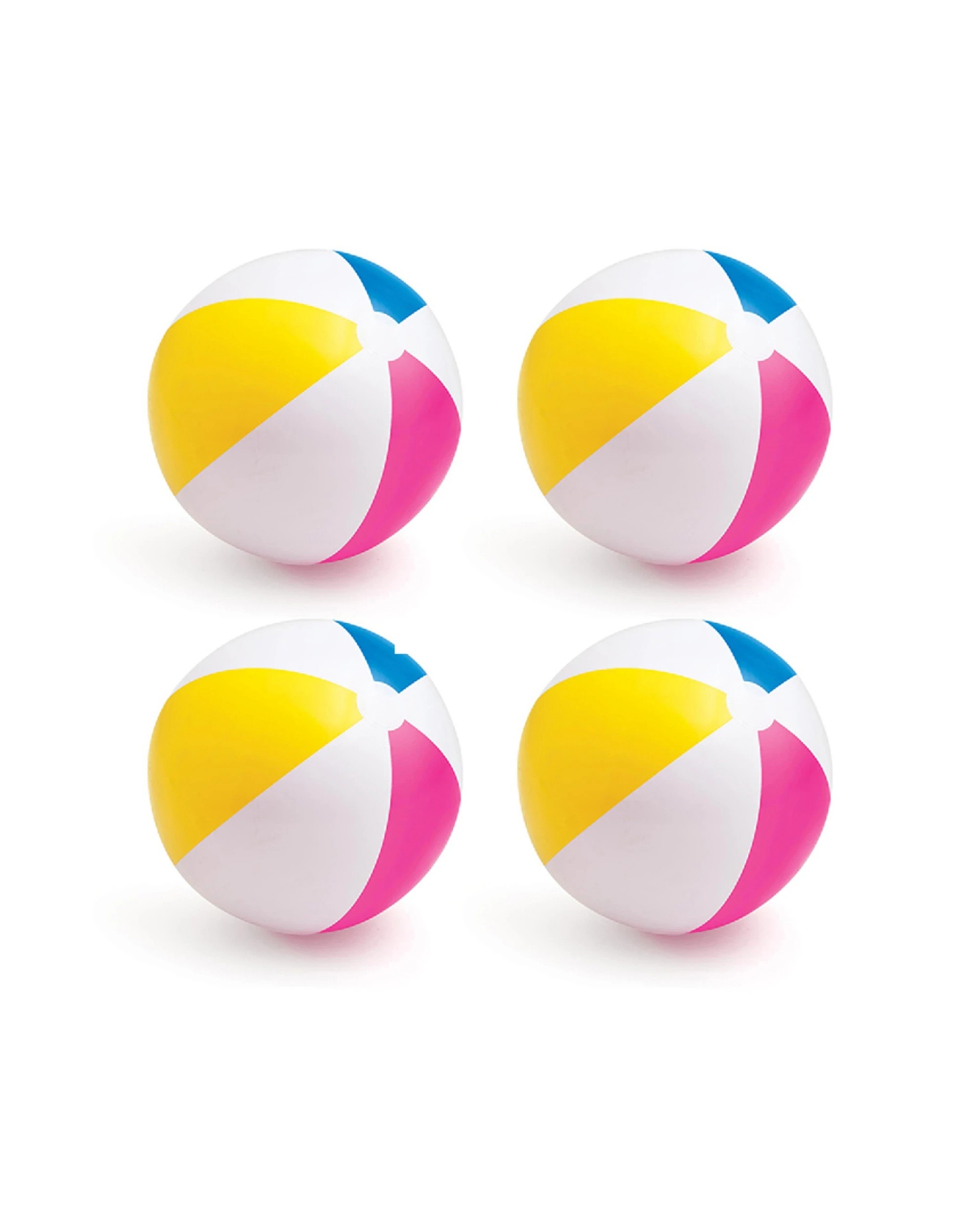 1 Intex 4PK Glossy Panel Inflatable Beach Ball Kids/Children 3+ - Multi, 1 of 4