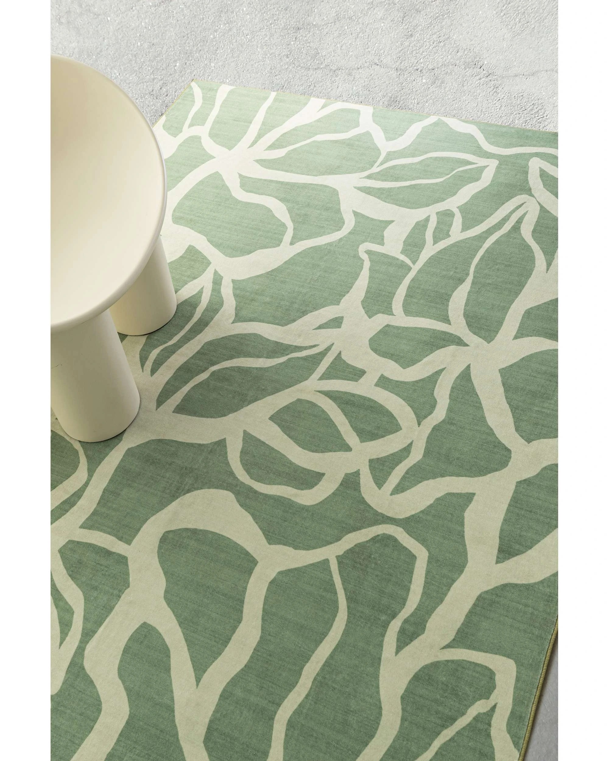 3 Loopsie Farringdon Printed Washable Rug-220cm x 150cm - Green, 3 of 8