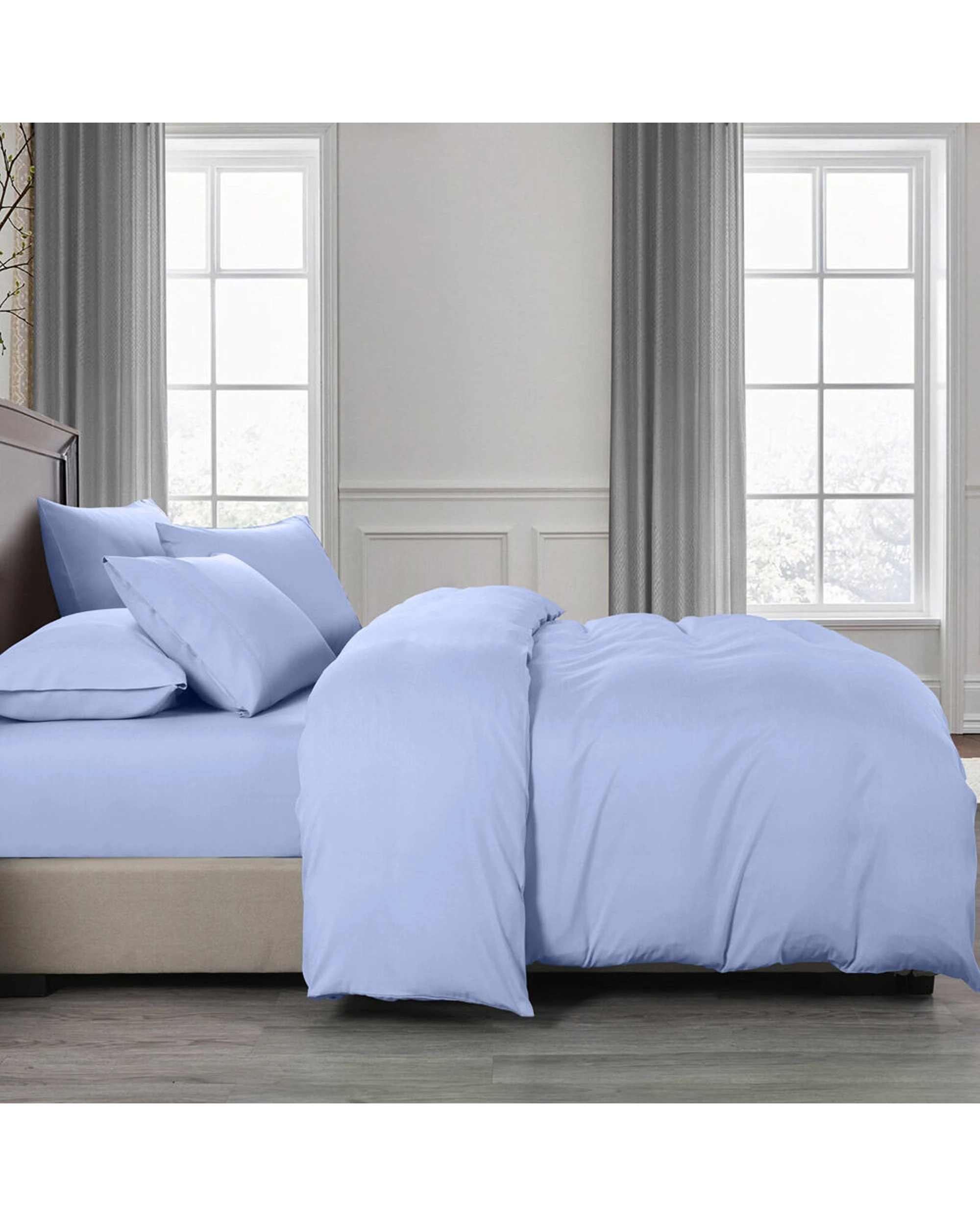 4 Royal Comfort 6pc Bamboo Cooling 2000TC Combo Set Quilt Cover & Pillowcases Set Light - King Bed, 4 of 5