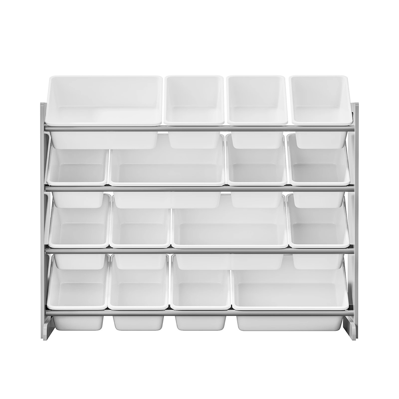9 Oikiture Kids Toy Box Organiser 16 Bins Display Shelf Removable Drawer - Grey, 9 of 9