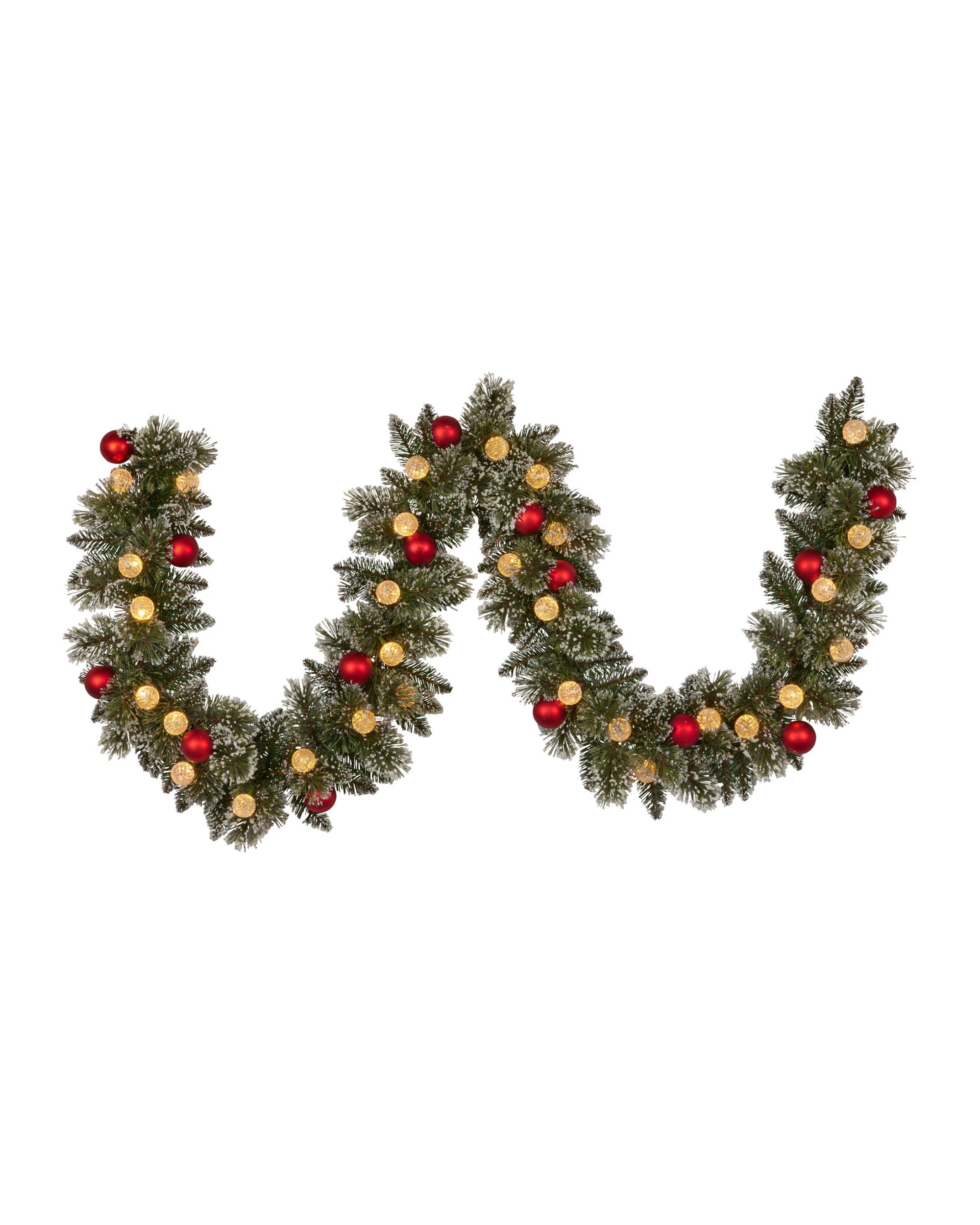 2 Christabelle 2.74m Christmas Garland Snowy With Led Lights Multicolour Tree Decoration Ornament, 2 of 8