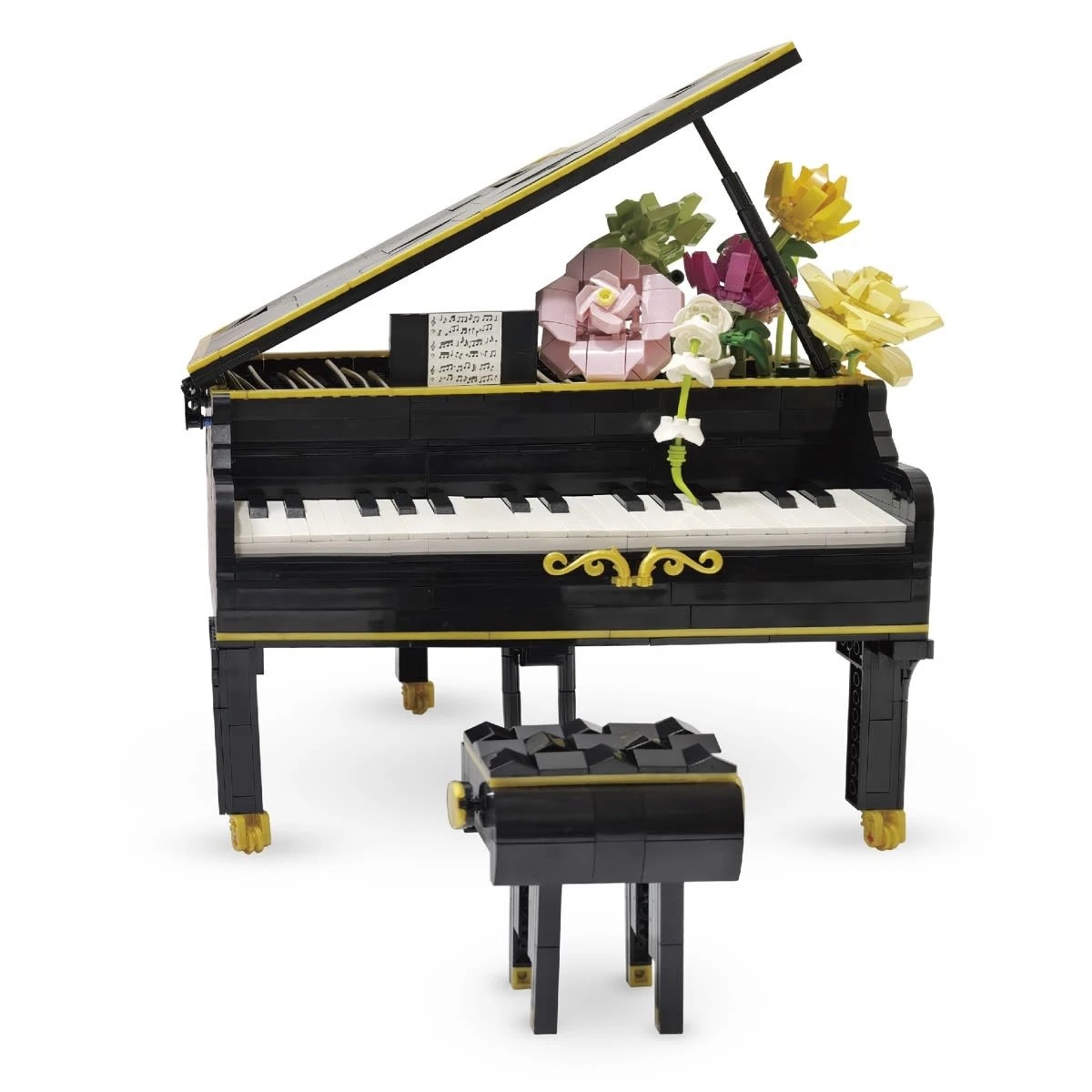 3 1314 Piece Mini Blocks Appliances Series: Piano with Flowers, 3 of 4