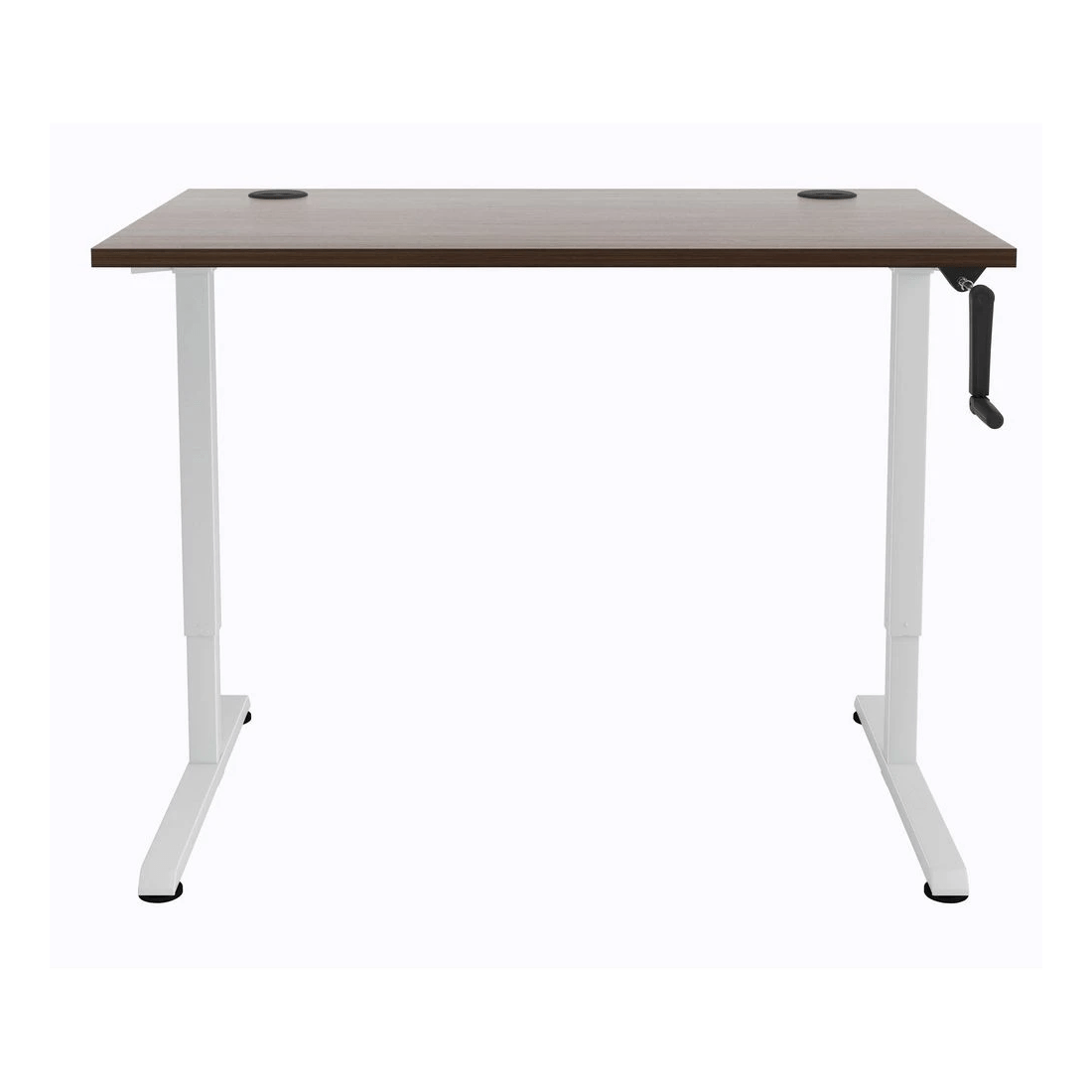 2 Matrix Manual Height Adjustable 1200mm Desk White/Walnut, 2 of 7