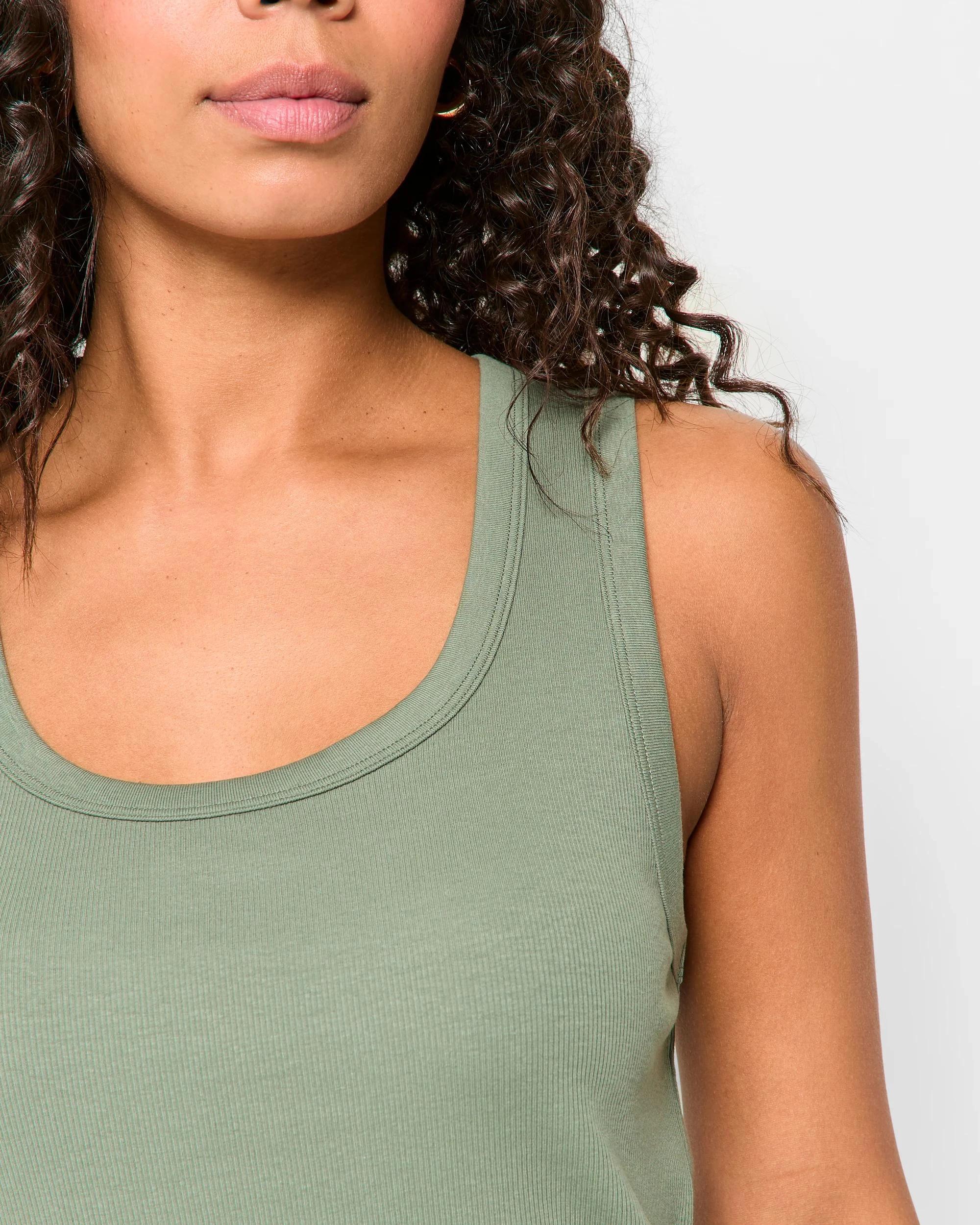 5 Target Australian Cotton Rib Tank Top KALE, 5 of 5