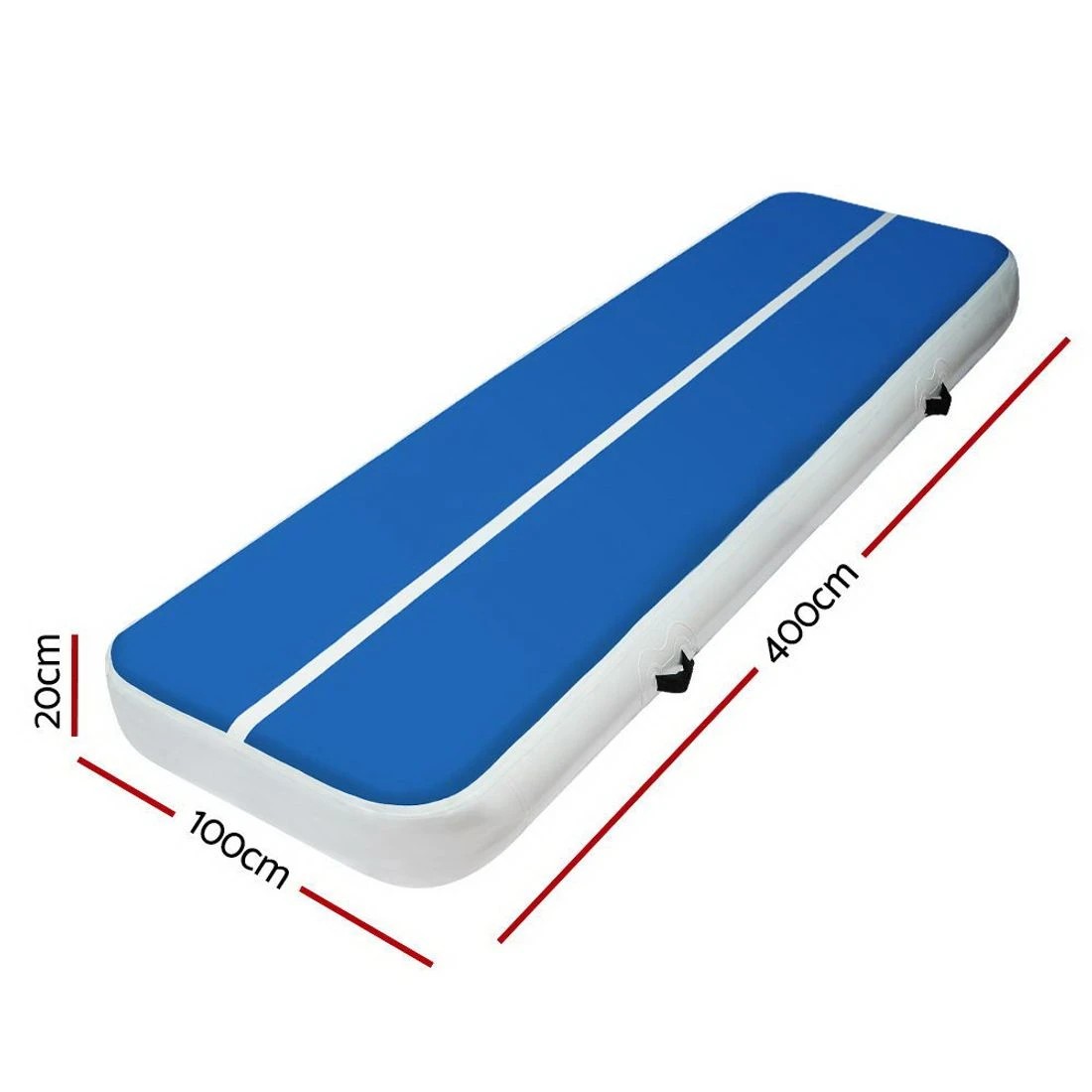 2 Everfit 4M Air Track Gymnastics Tumbling Exercise Cheerleading Mat - Blue, 2 of 9