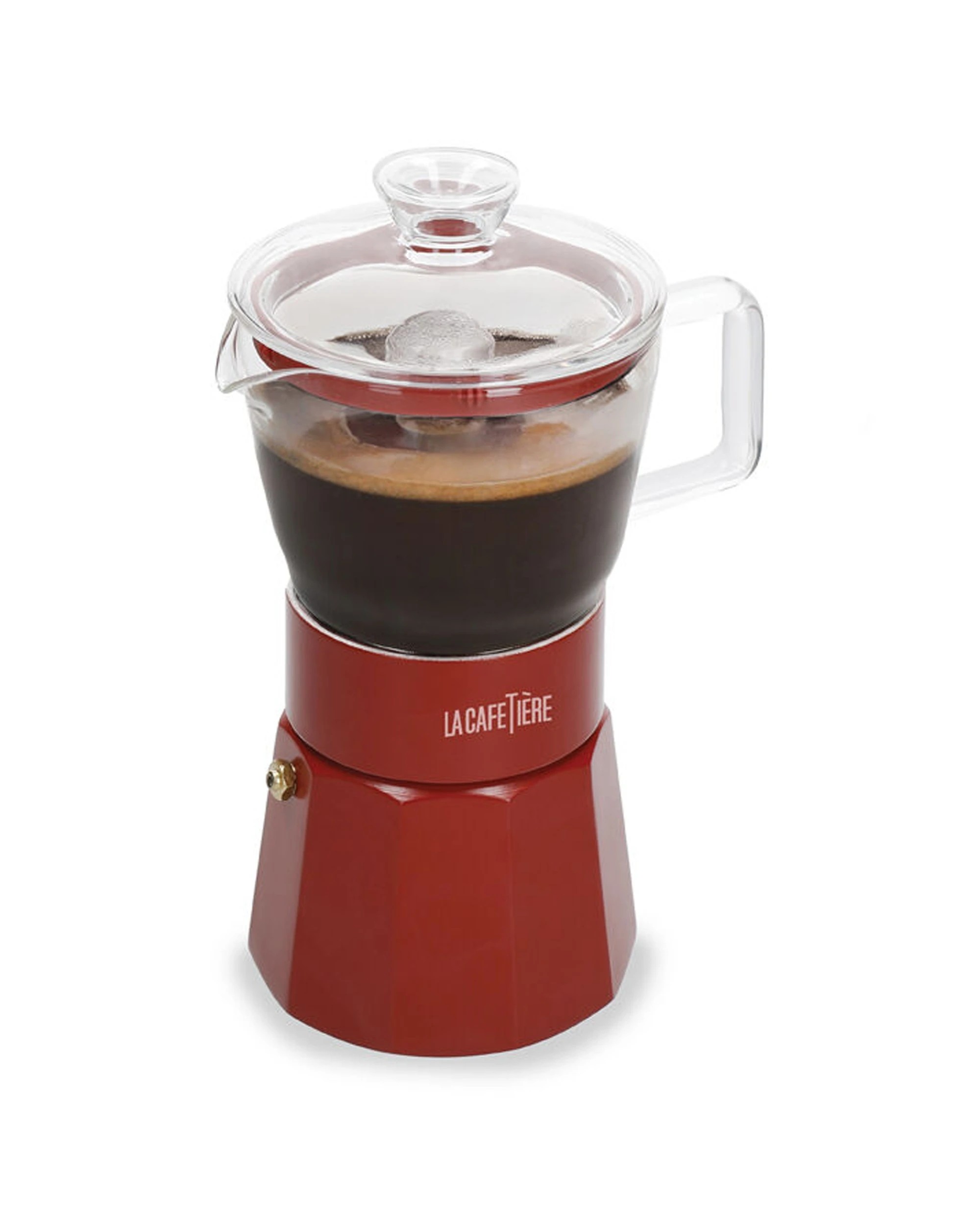 5 La Cafetiere Verona Glass Coffee Espresso Maker Up To 6 Cups 240ml - Red, 5 of 6