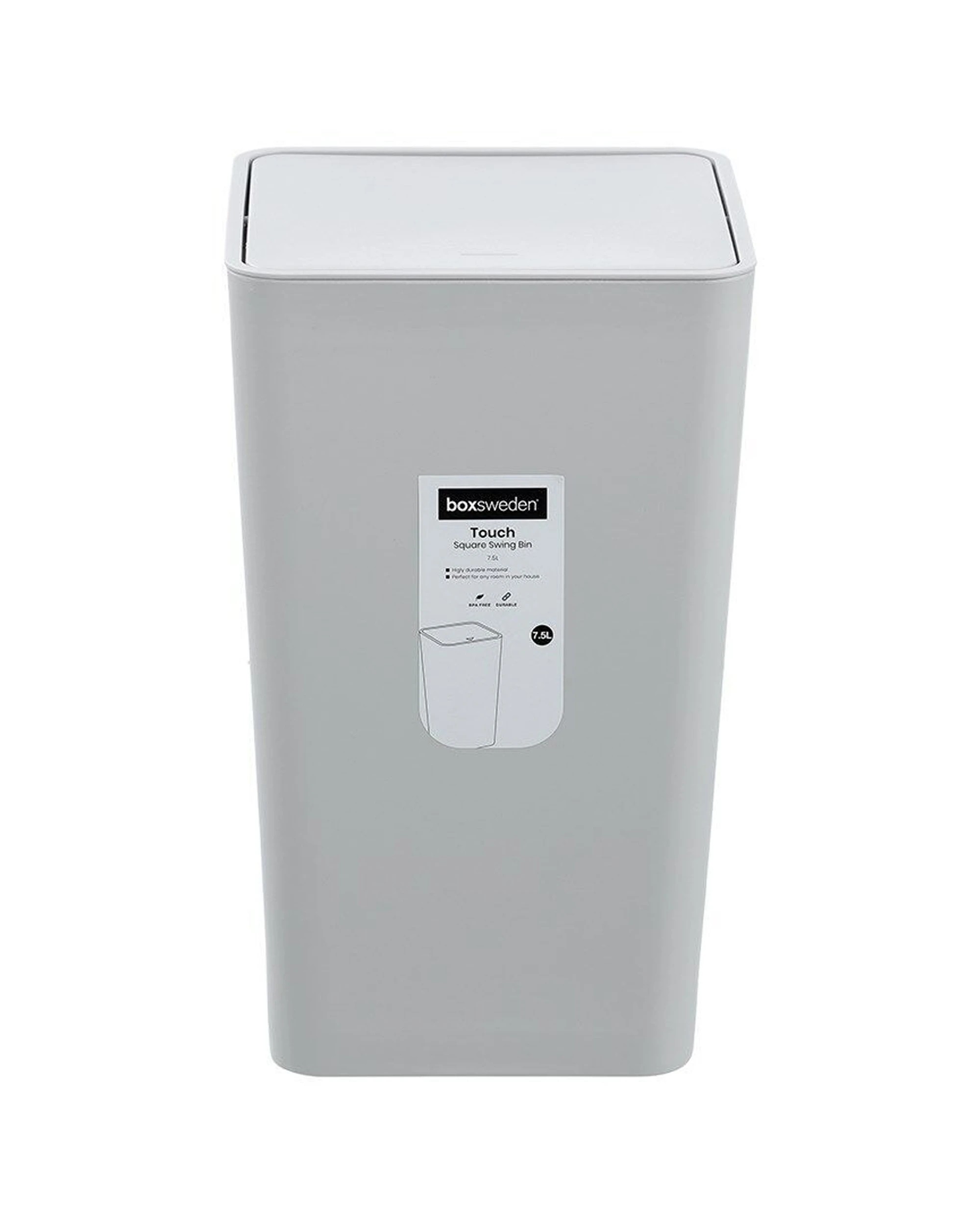 3 Boxsweden 6PK Boxsweden Touch Swing Bin Square Durable 7.5L - Multi, 3 of 7