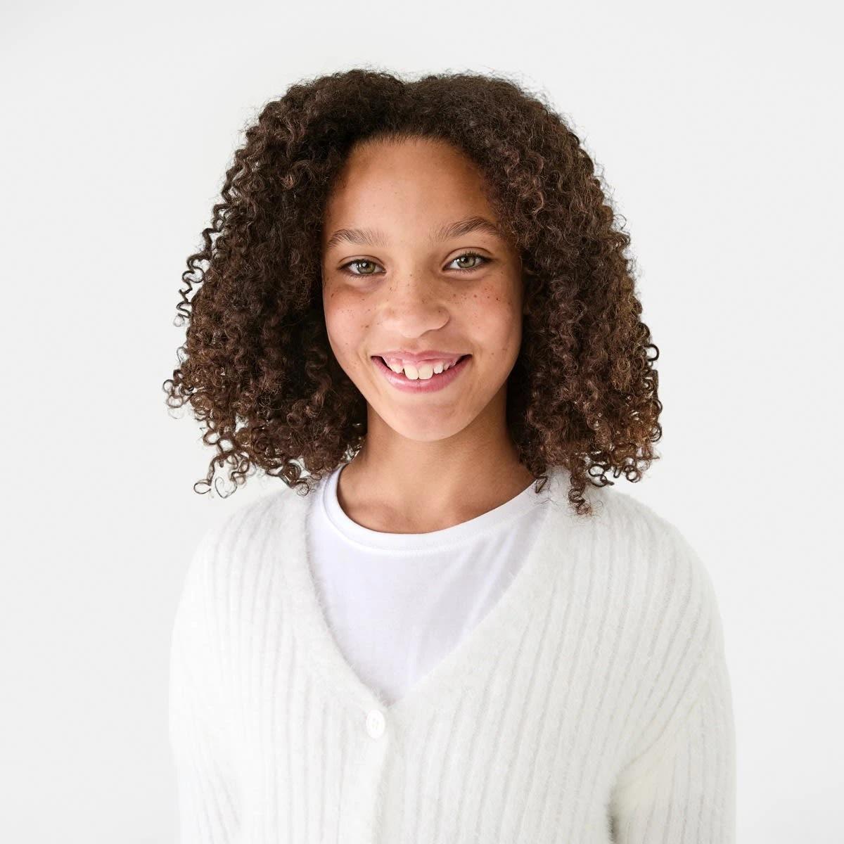 3 Crop Rib Cardigan Cream, 3 of 9