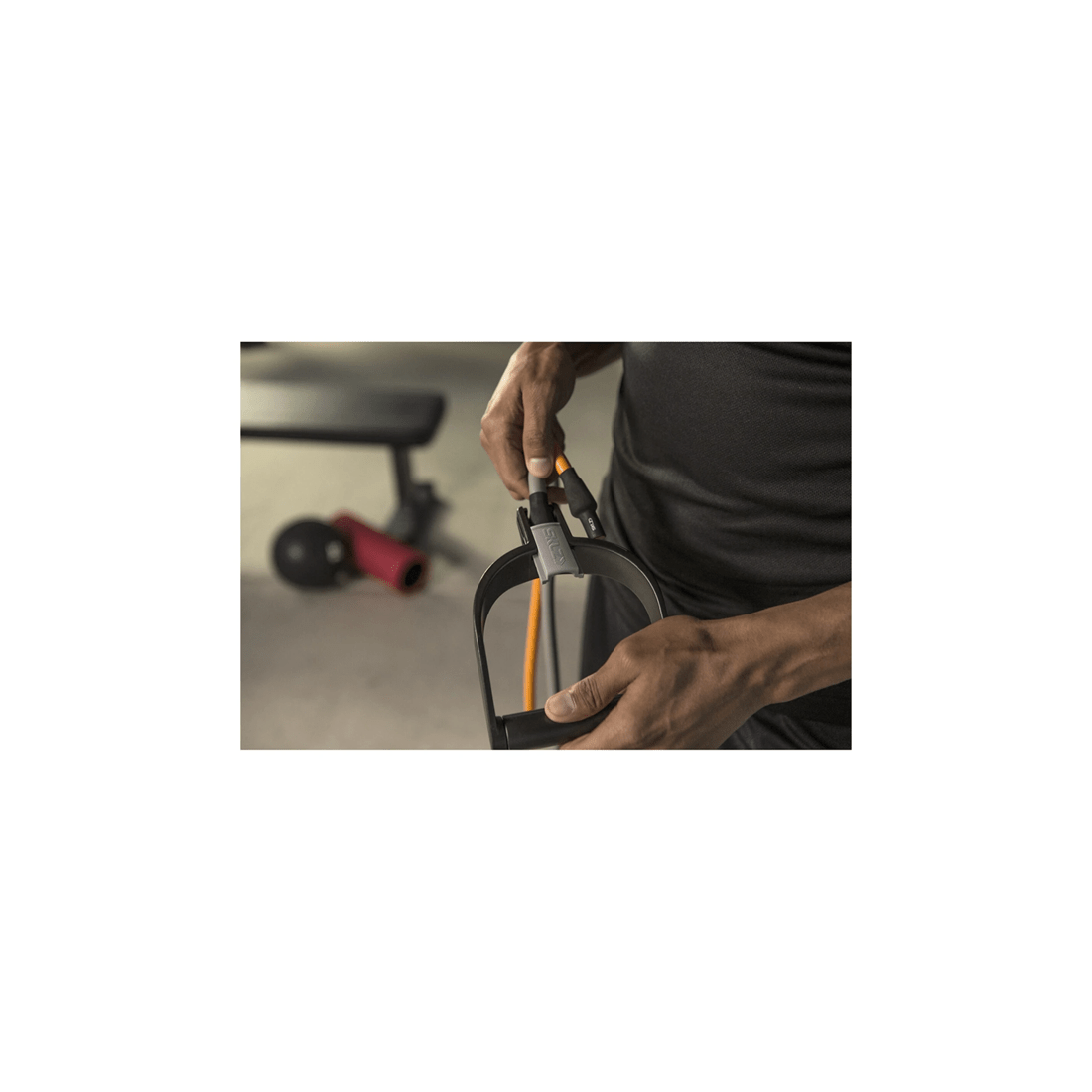 2 SKLZ Training Cable Light Weight 30-40lb 152cm Latex Slide-Lock Compatible - Orange, 2 of 3