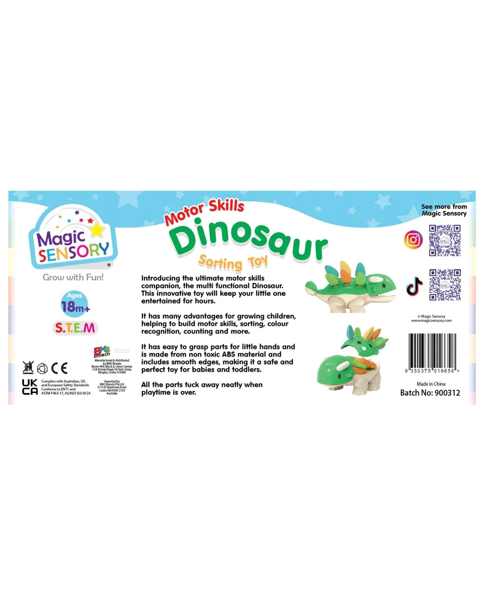 7 Magic Sensory Motor Skills Dinosaur Sorting Toy, 7 of 7