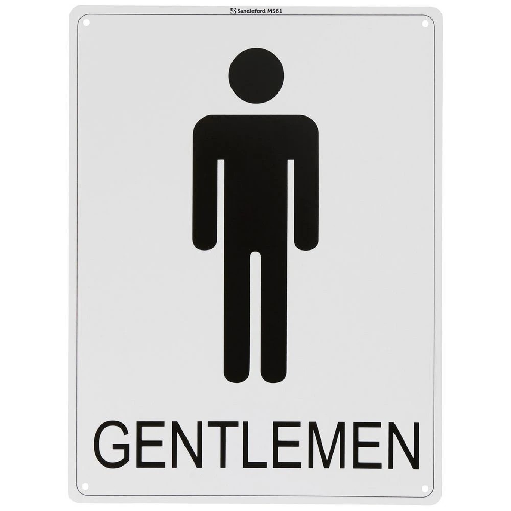 1 Sandleford Gentlemen Sign 300 x 225mm, 1 of 1