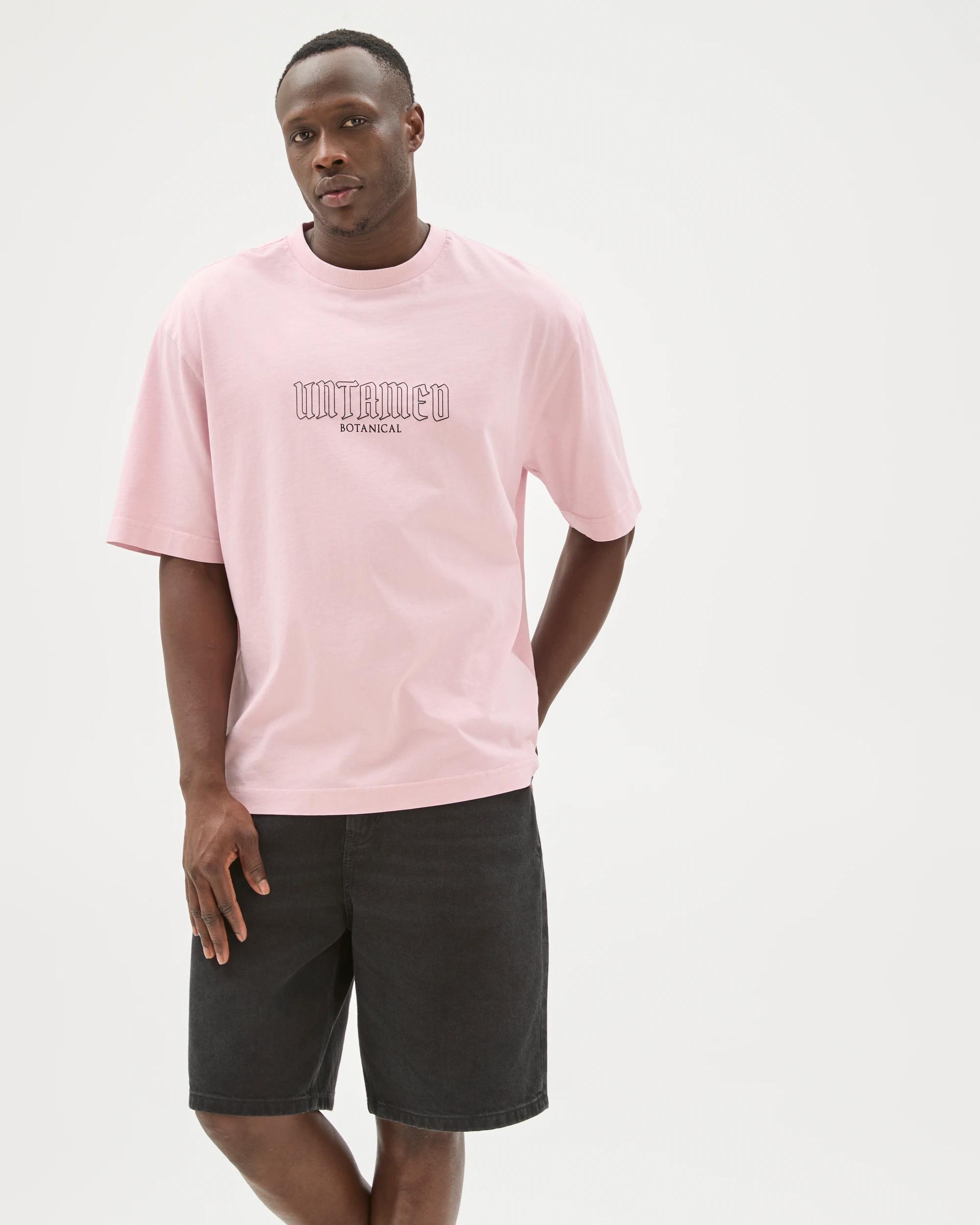 3 Commons Australian Cotton Boxy Fit Graphic T-Shirt DUSTY PINK, 3 of 7