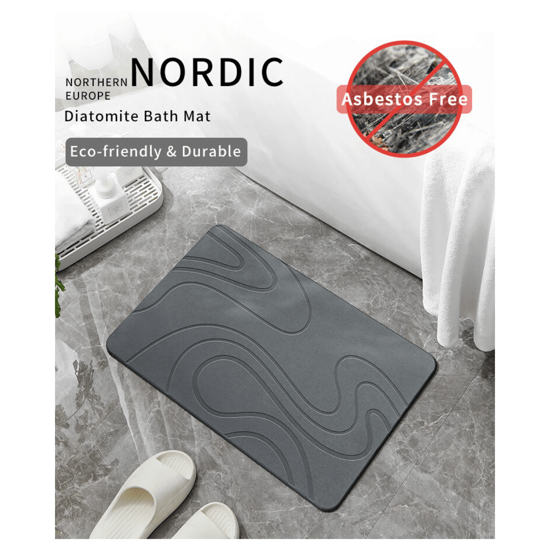 5 BR Home Diatomite Bath Mat with Anti-Slip Design for Quick Drying, 5 of 8