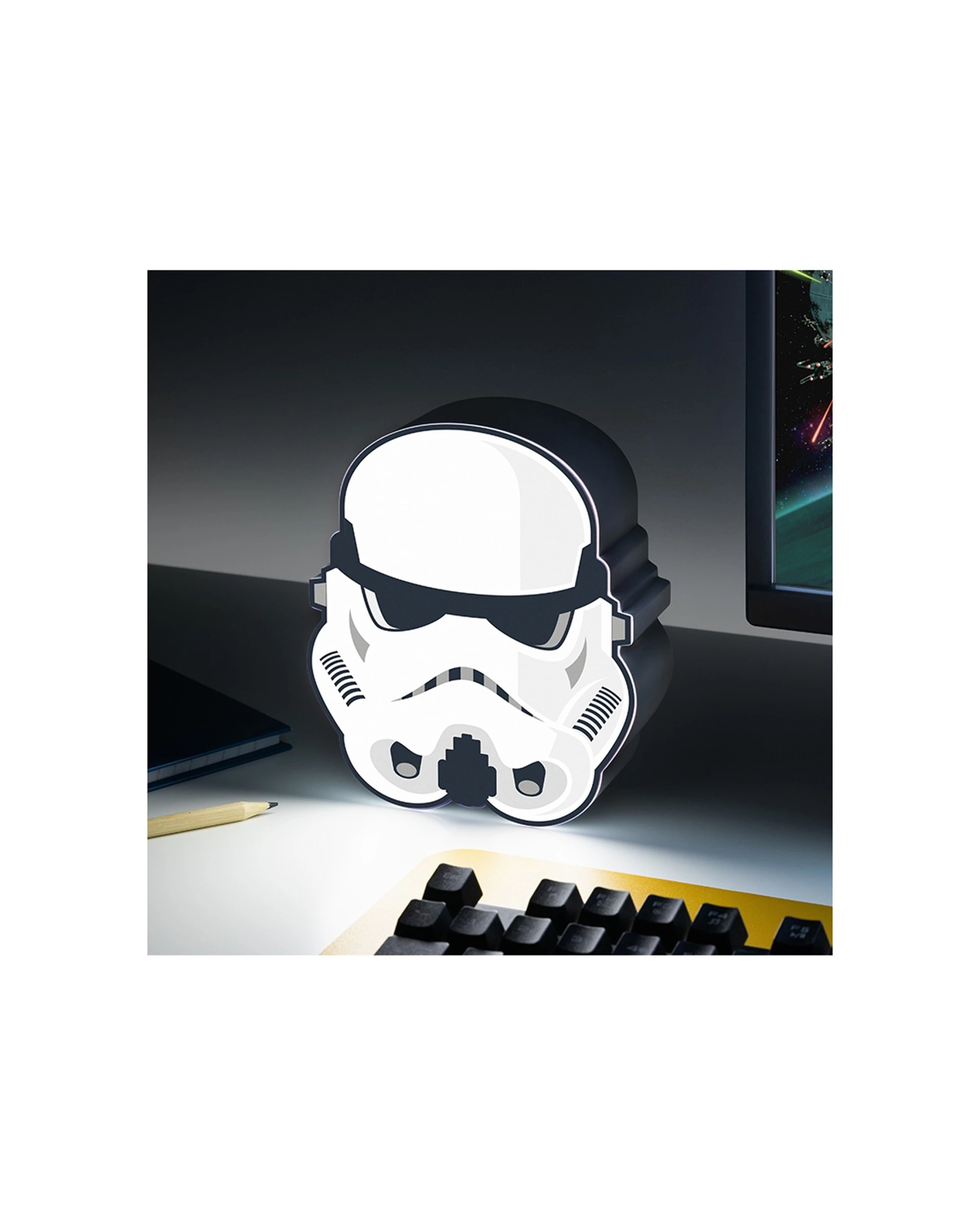 3 Disney Star Wars 15cm Stormtrooper Box Light Table Lamp - White, 3 of 5