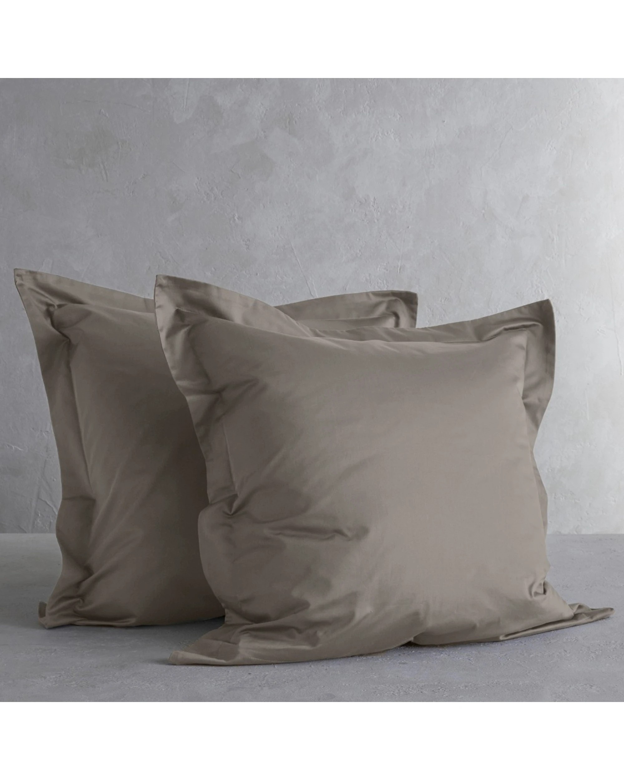 2 Bedding co 2pc Egyptian Cotton Pillow Case Set 1200TC European Simply Taupe - One Size - Beige, 2 of 4