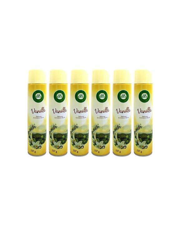 AIR WICK 6PK Air Wick Vanilla Freshener Spray Fragrance 237G Home Room - Yellow
