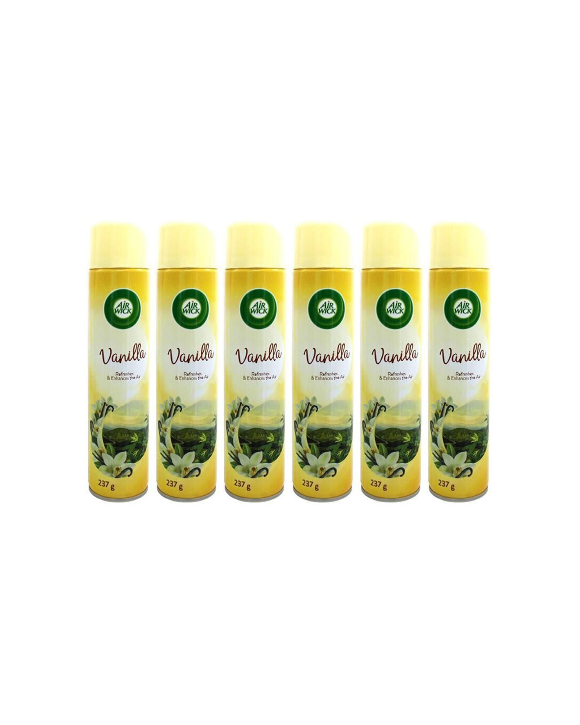 1 AIR WICK 6PK Air Wick Vanilla Freshener Spray Fragrance 237G Home Room - Yellow, 1 of 3
