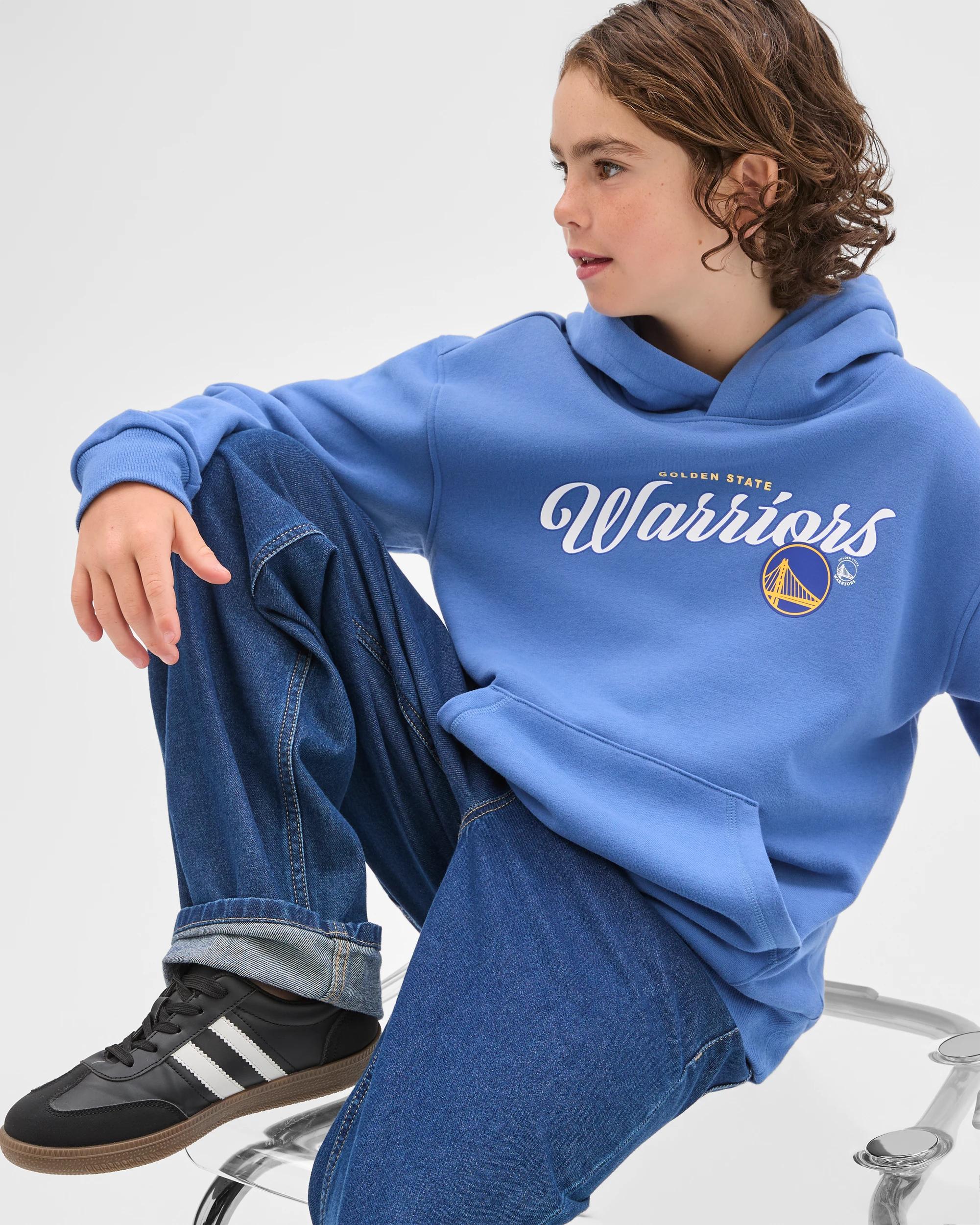 5 NBA Australian Cotton Blend Oversized Popover Jumper BLUE, 5 of 7