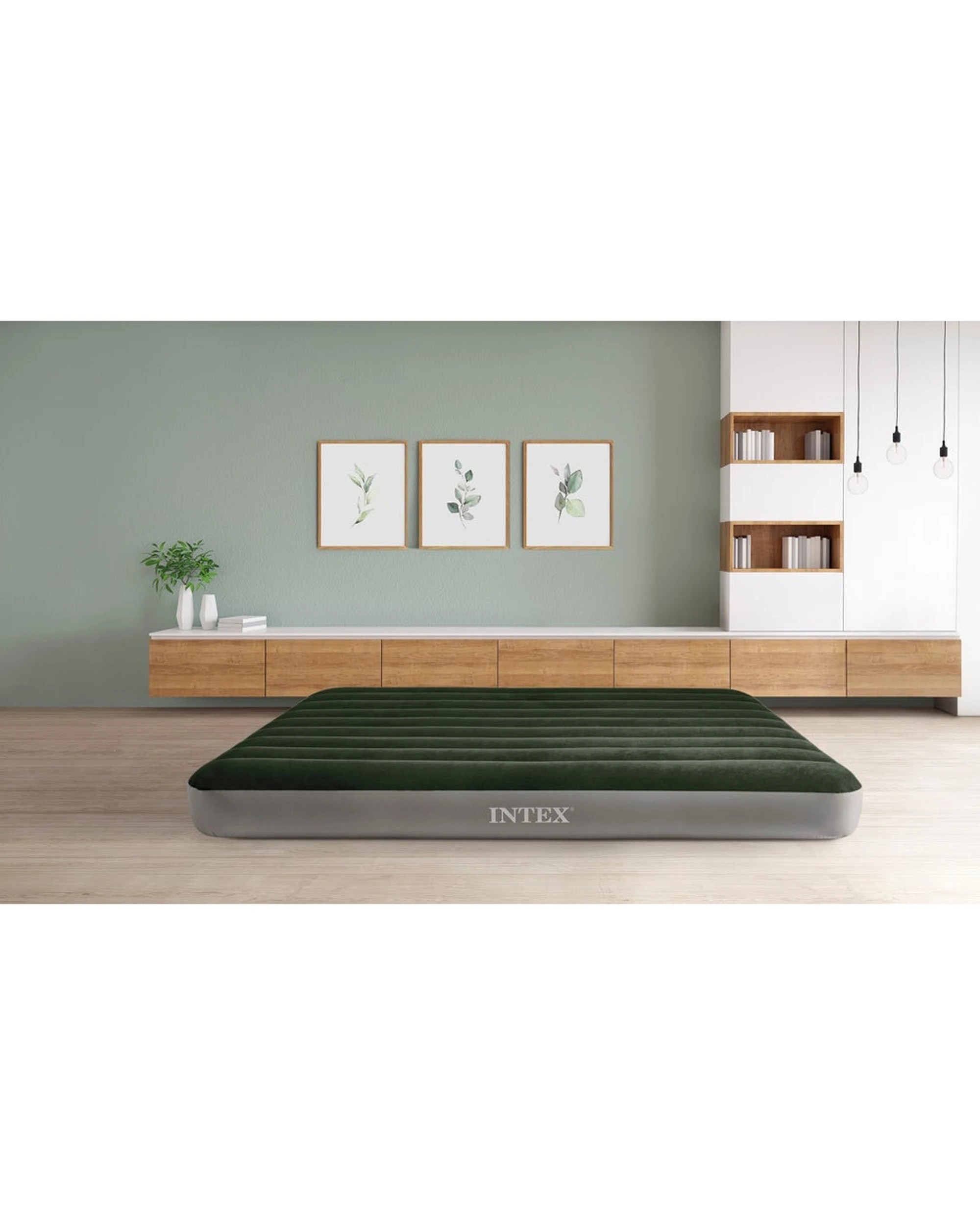 4 Intex Dura-Beam Prestige Inflatable Downy Airbed - Queen Bed - Charcoal, 4 of 5