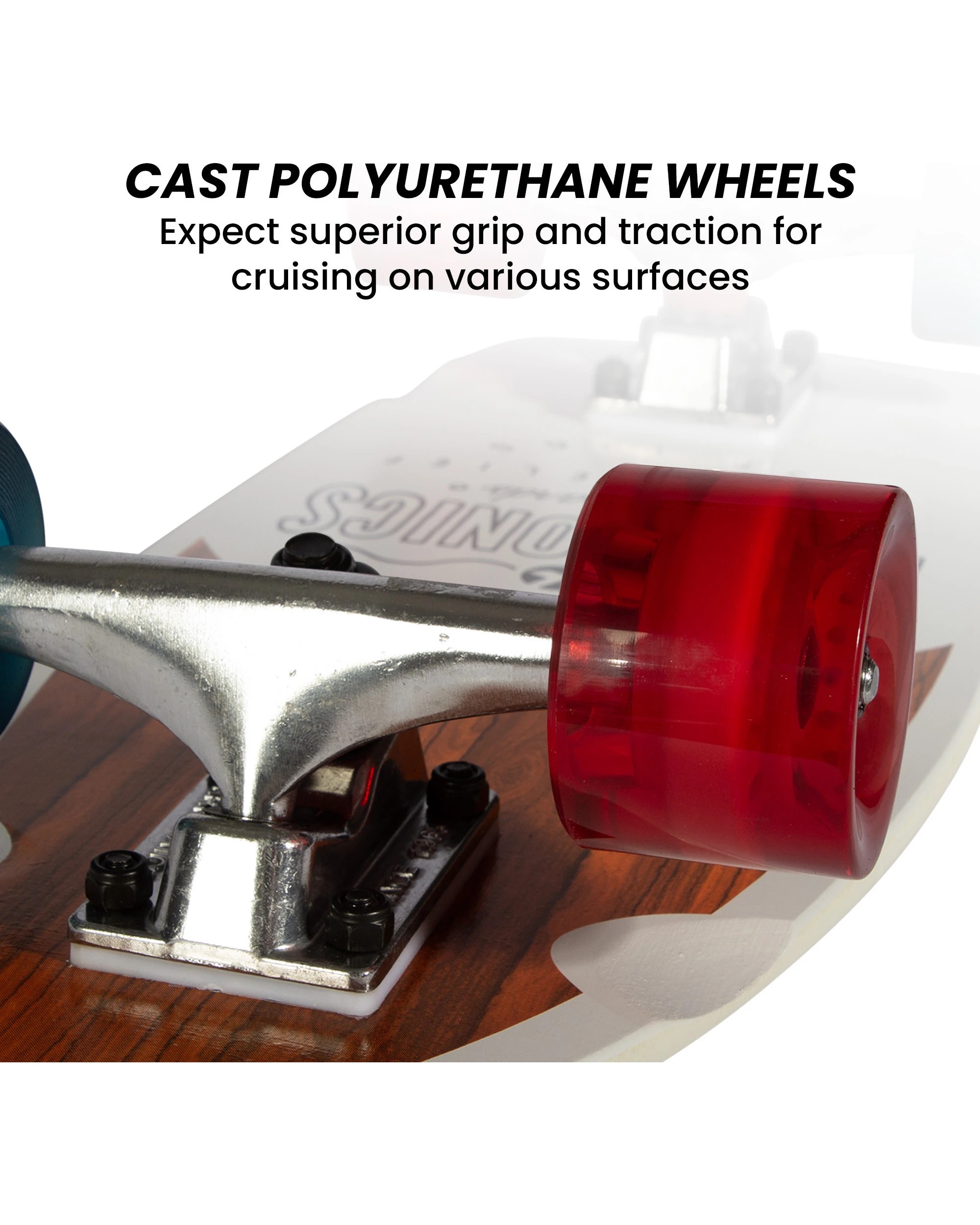 2 Kryptonics 23-inch Mini Fat Cruiser Board Skateboard - Liberty Blue, 2 of 10