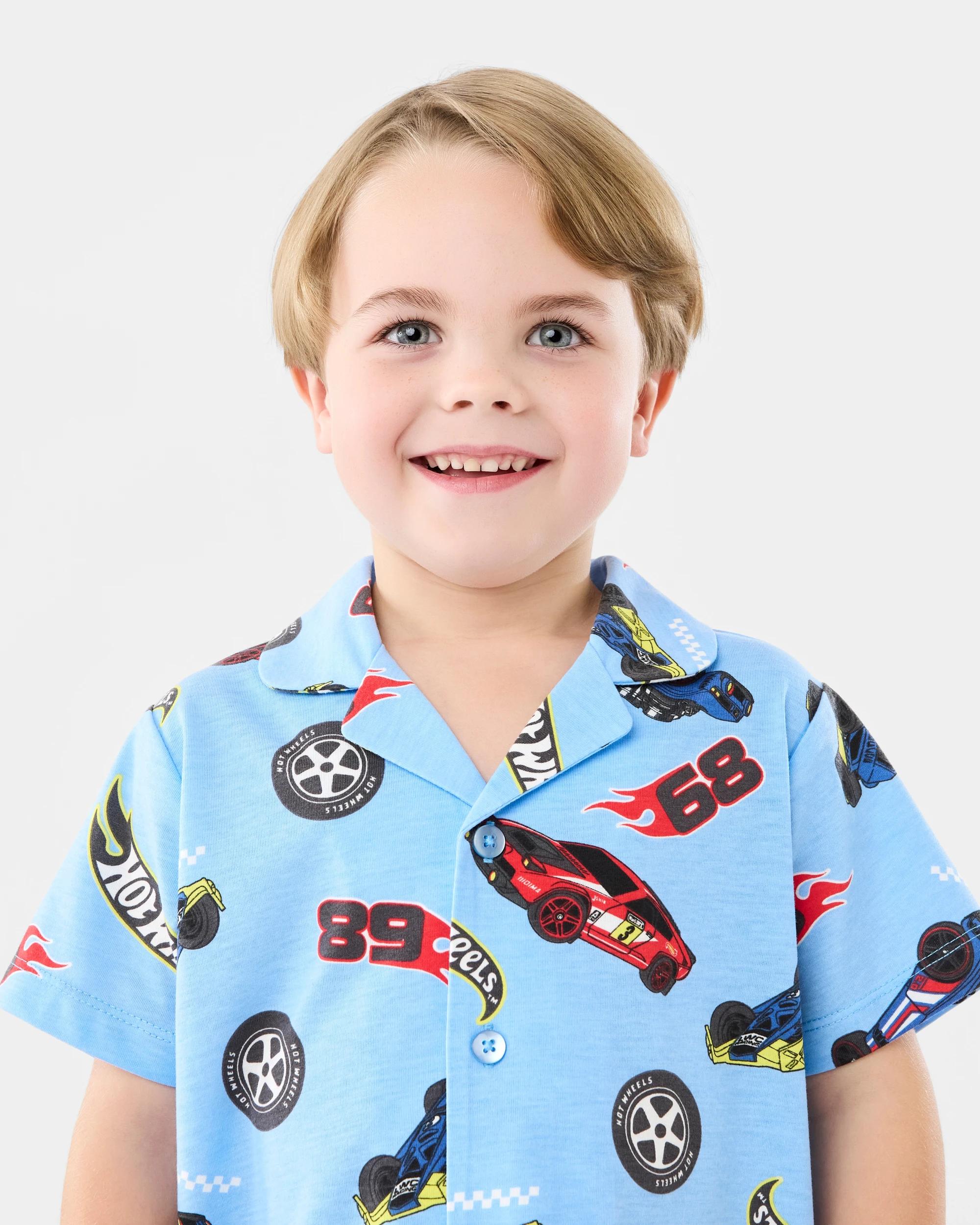 3 Hot Wheels License Button Up Pyjama Set Hot Wheels, 3 of 10