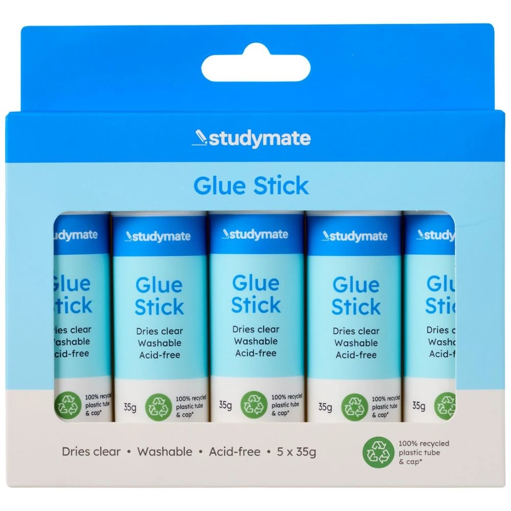 1 Studymate Glue Stick 35g 5 Pack, 1 of 3