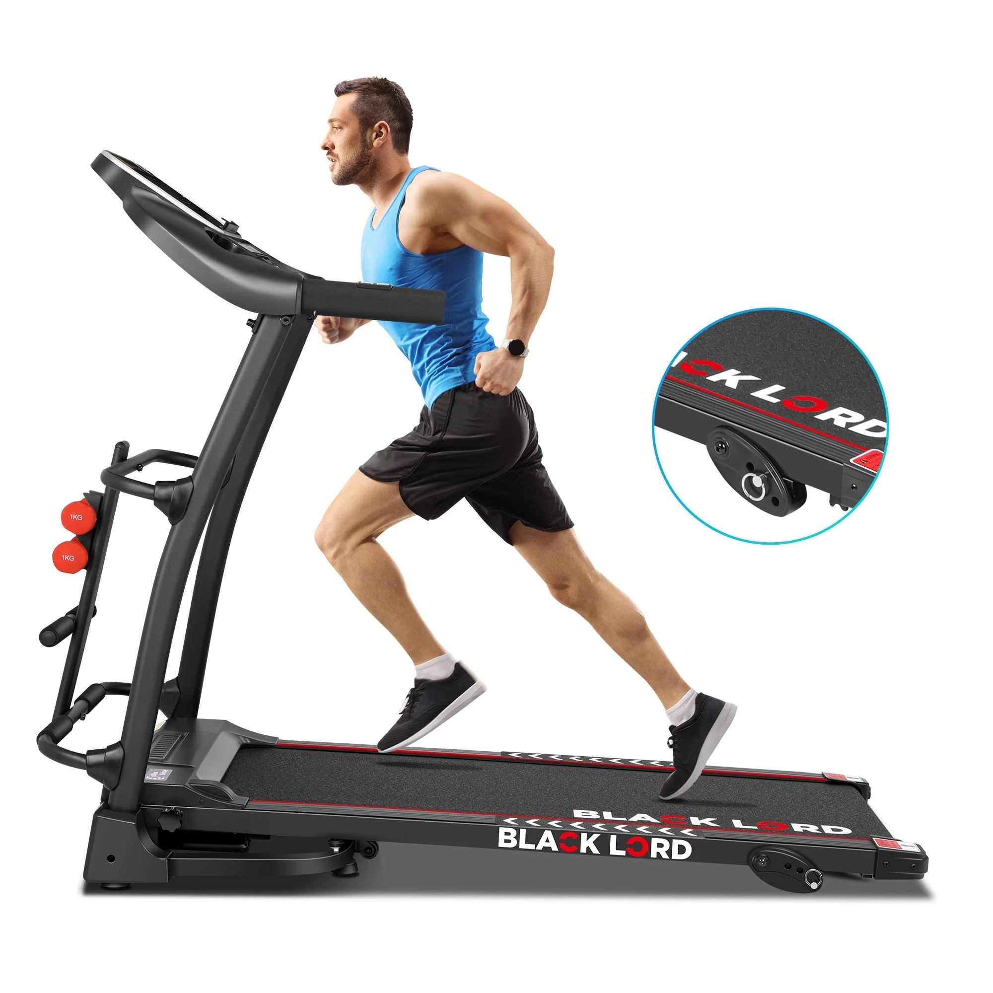 3 Black Lord Treadmill Electric Exercise Machine Run Home Gym Fitness Foldable, 3 of 10