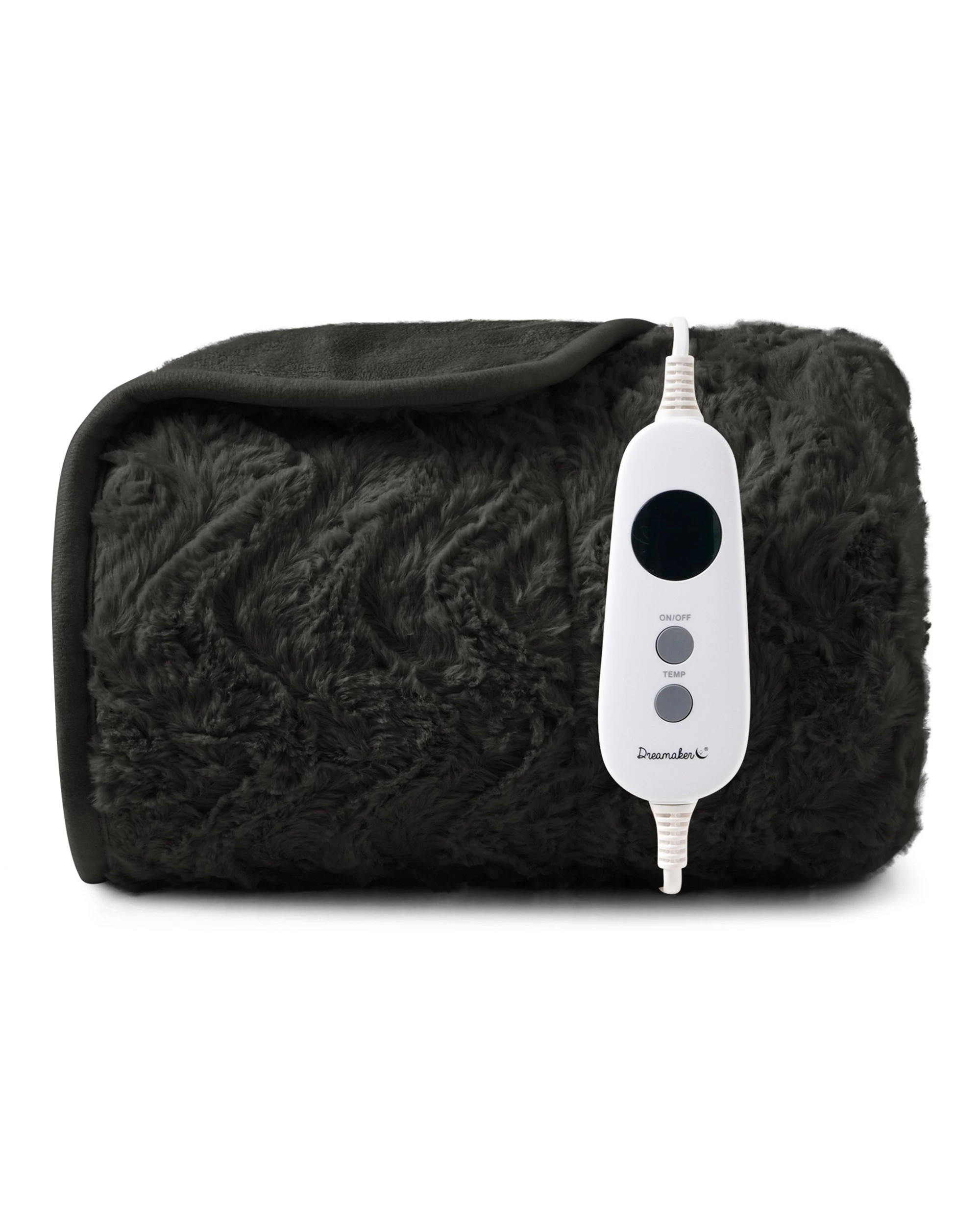2 Dreamaker Felix 500gsm Faux Fur Heated Throw 130x160cm - Charcoal, 2 of 7