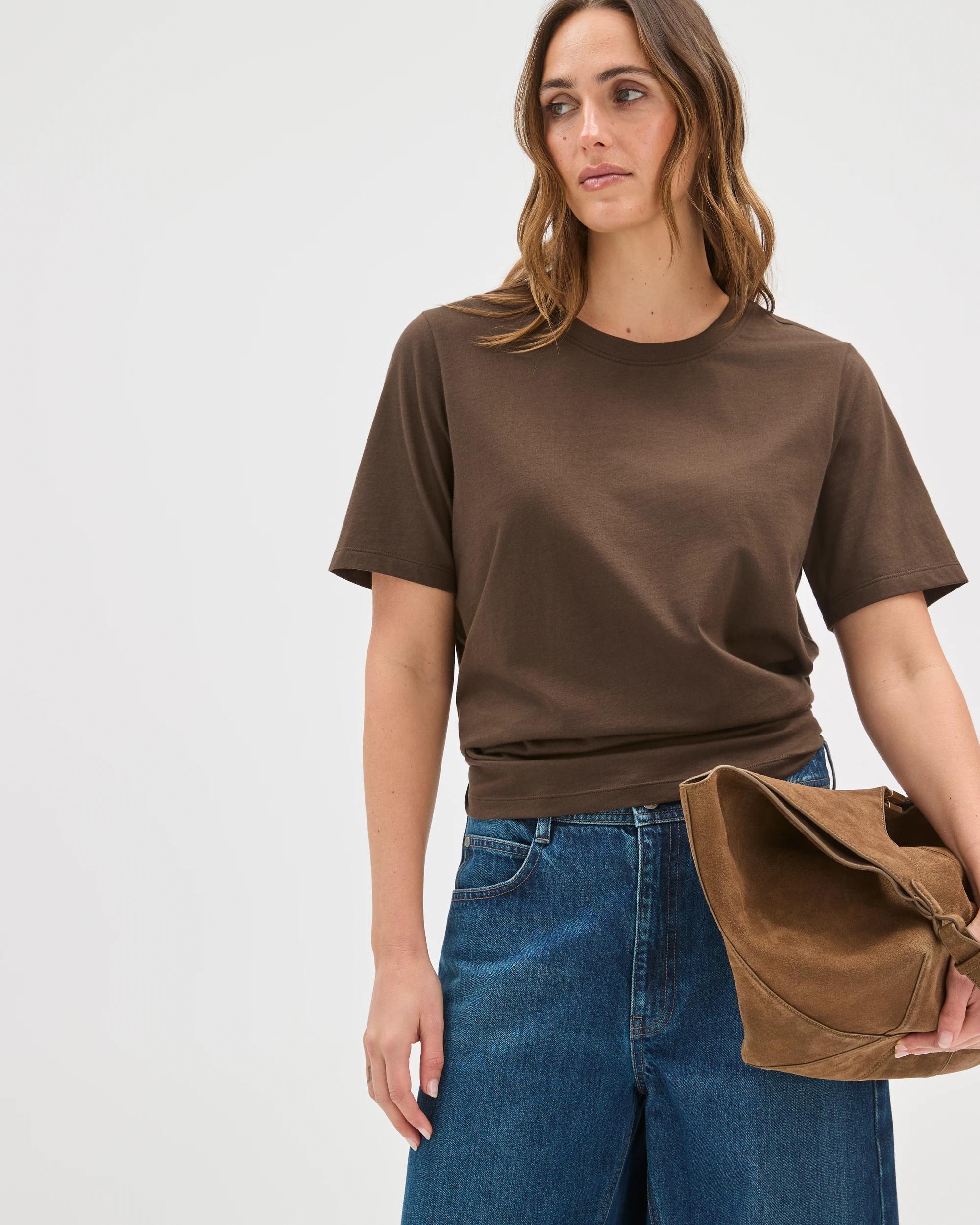 3 Target Australian Cotton Classic T-Shirt COFFEE BEAN, 3 of 7