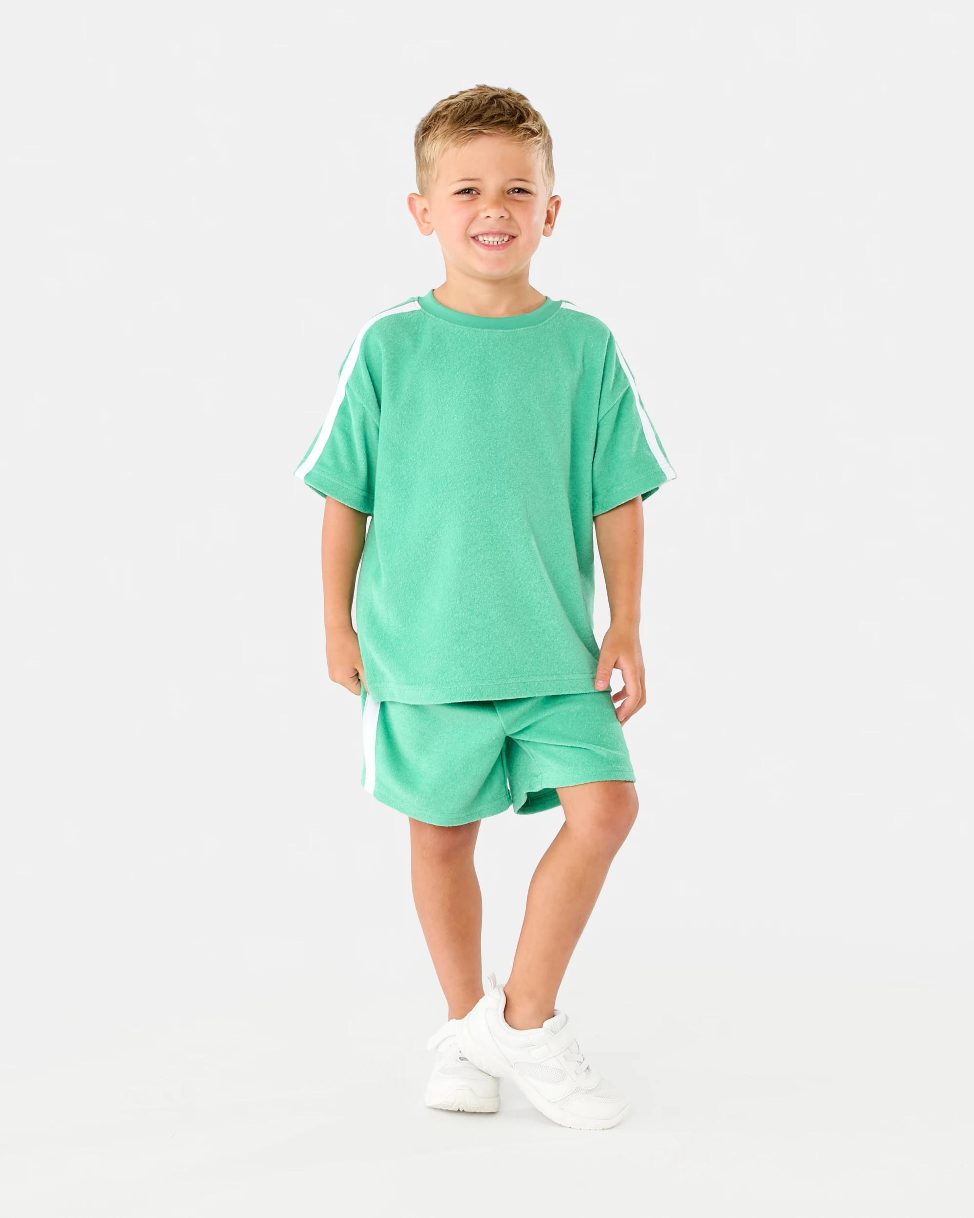 5 Terry Toweling Shorts Grn Spruce, 5 of 6