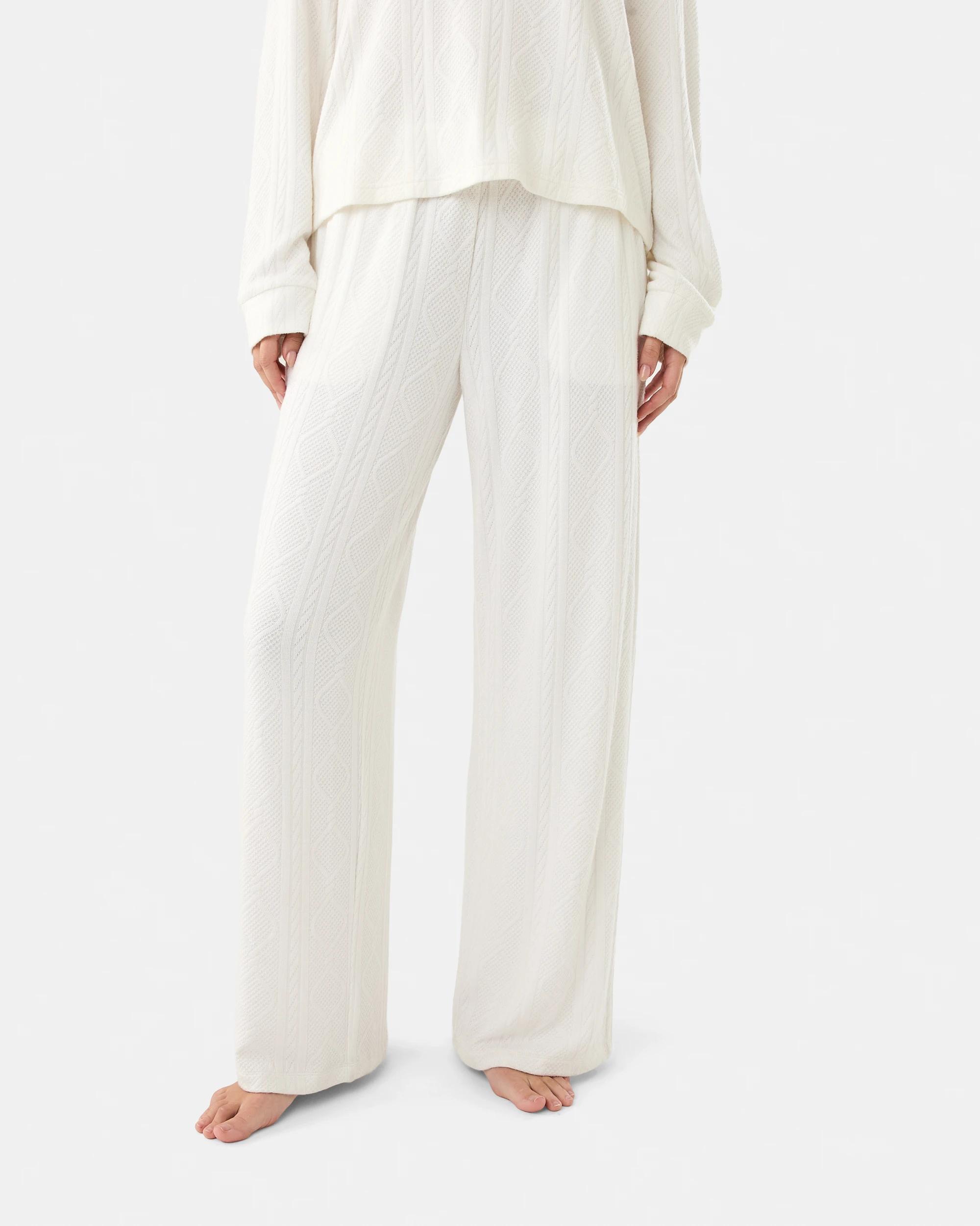 1 Viscose Blend Cable Lounge Pants Whisper, 1 of 6