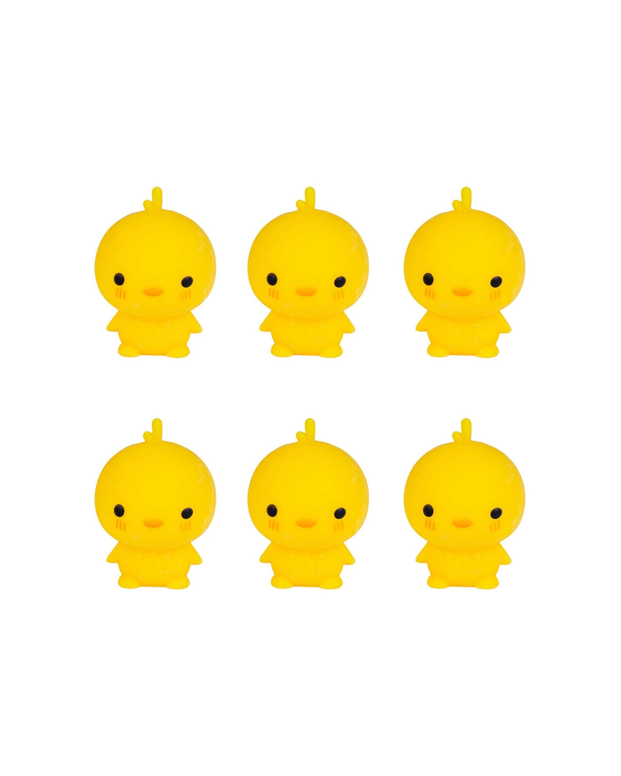 1 Smooshos 6PK Baby Chicken Squishy Ball Childrens Toy Stress Relief Set 6.1x5.4x7cm - Yellow, 1 of 5
