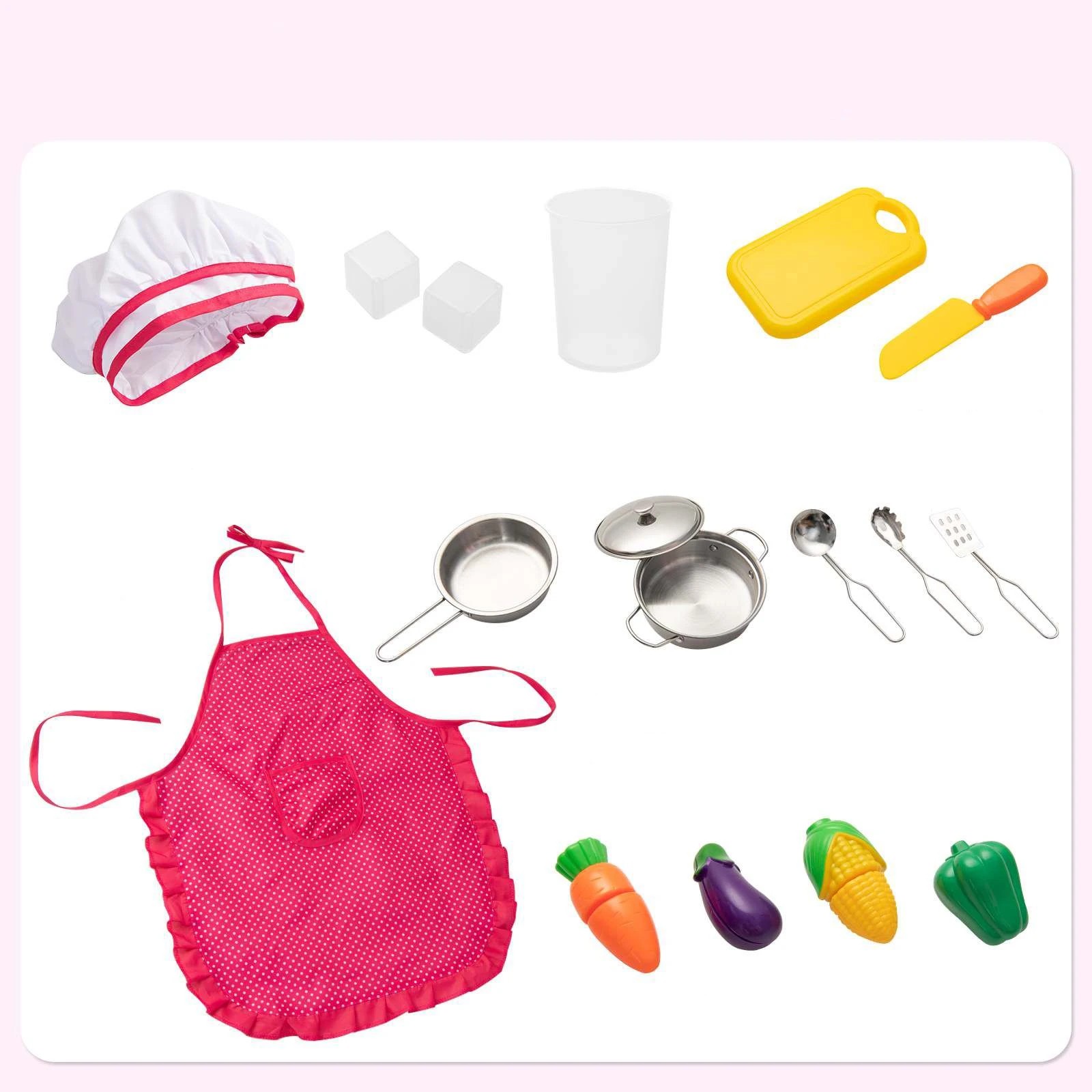 3 Costway Pretend Play Kitchen Toy Gift Pink, 3 of 3