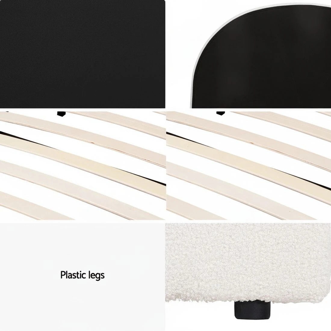 7 Artiss Bed Frame Gas Lift Strorage Beds Base Platform Boucle Fabric King Single ELLA - Beige, 7 of 7