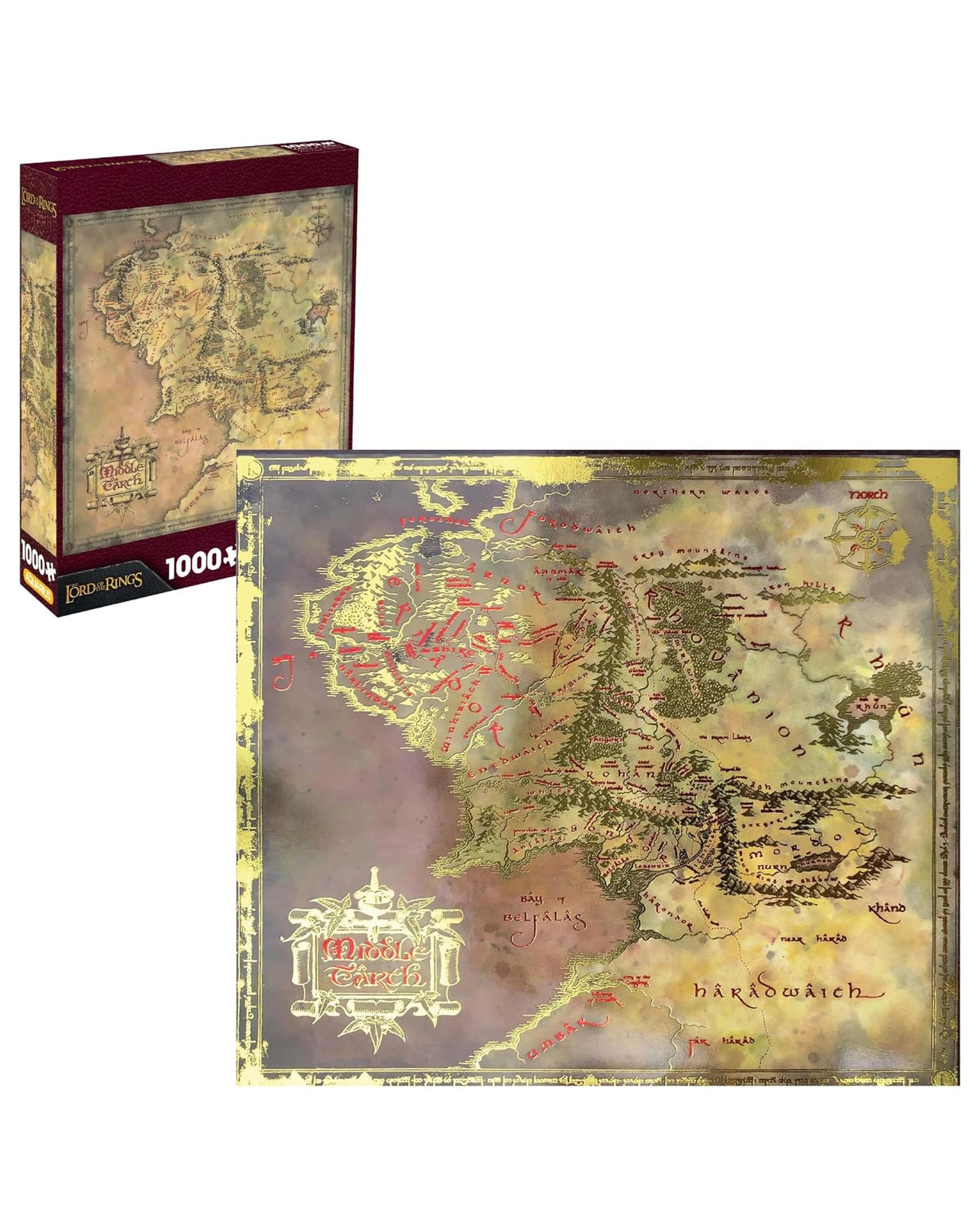 2 Aquarius The Lord of the Rings Heat Stamp 1000 Piece Jigsaw Puzzle, 2 of 2
