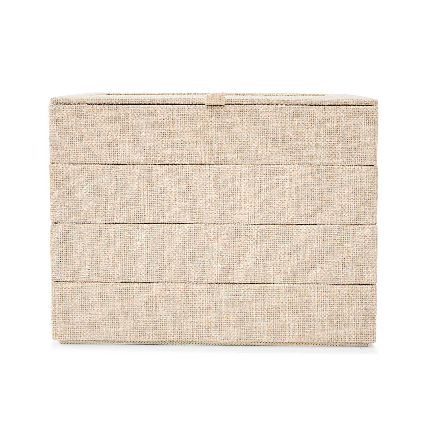 7 4 Pack Modular Linen Look Stacking Tray, 7 of 9
