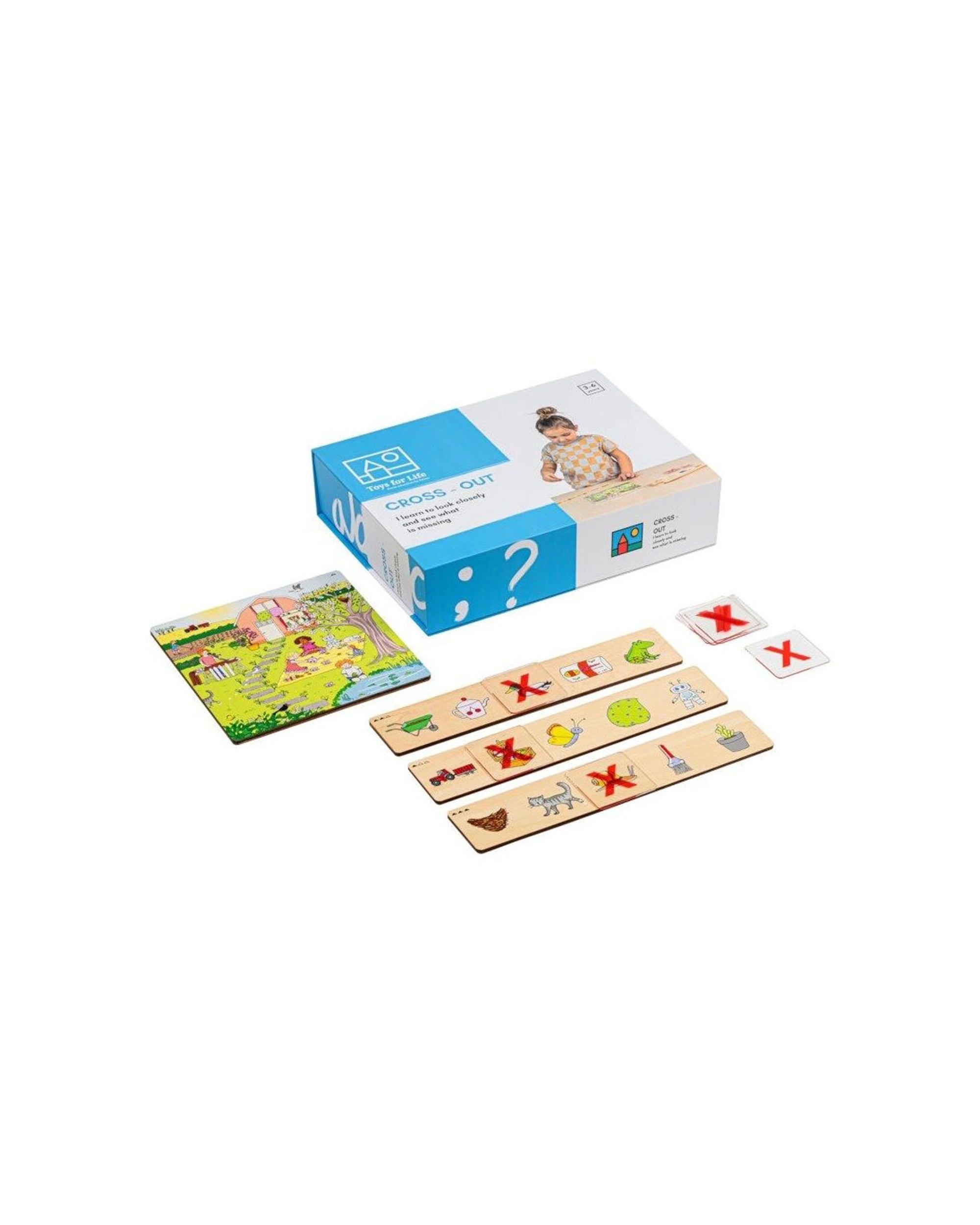 1 TFL 12pc Cross Out Game Educational Toy Observation Game Ages 3 And Up - Multi, 1 of 3