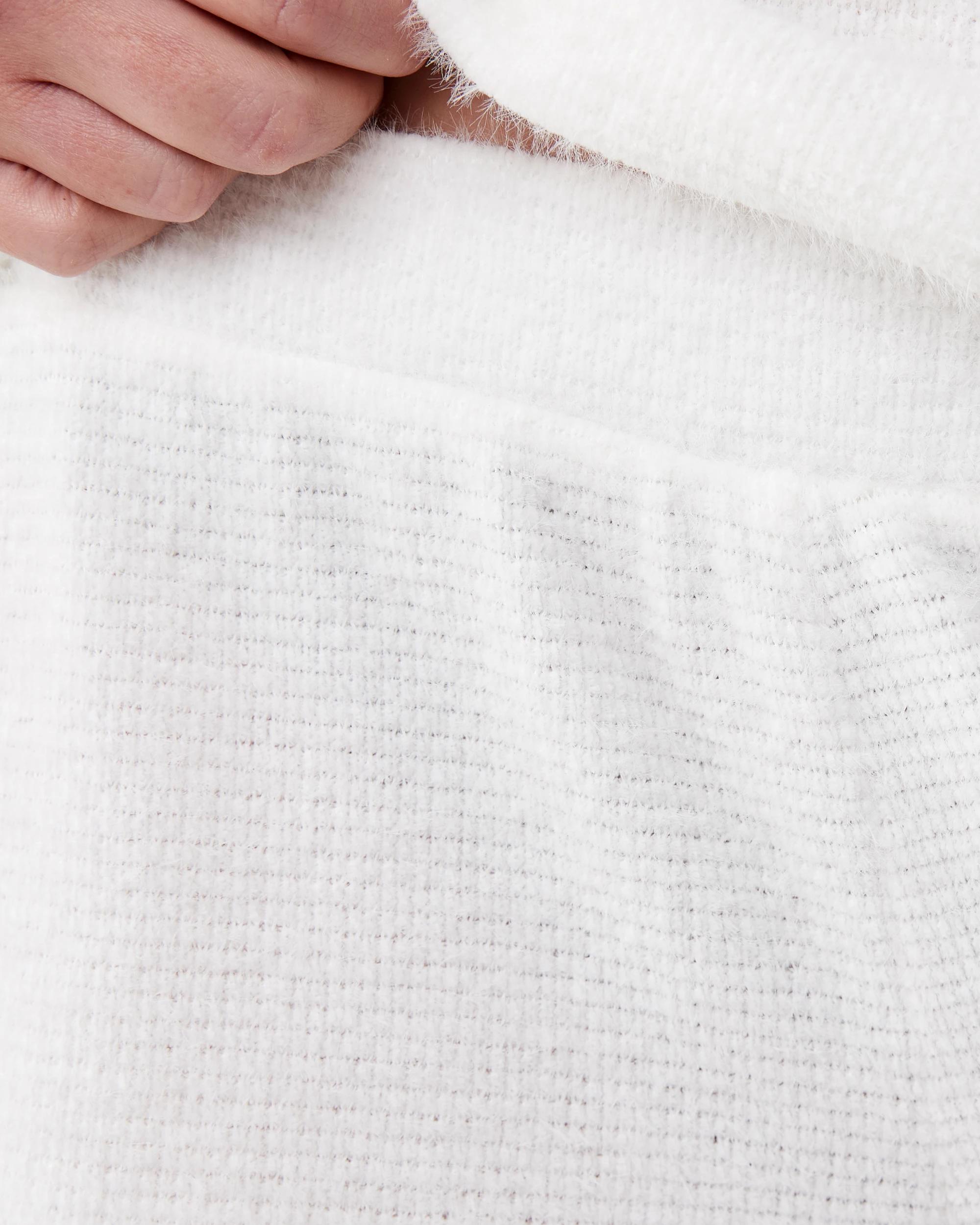 4 Plush Waffle Lounge Shorts Whisper, 4 of 6