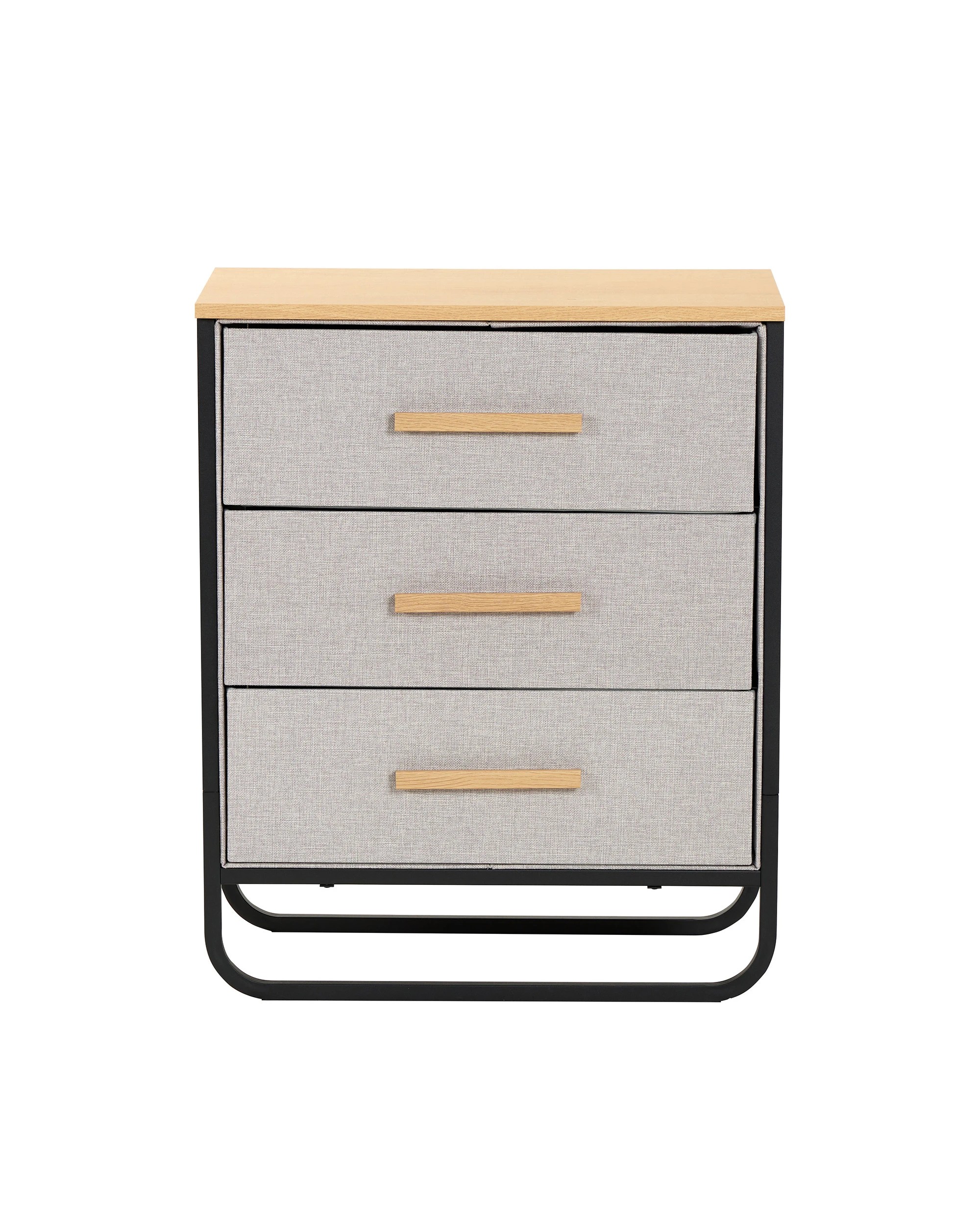 2 Sherwood Selene 3 Drawer Fabric Dresser 60x35x73cm - Grey, 2 of 10