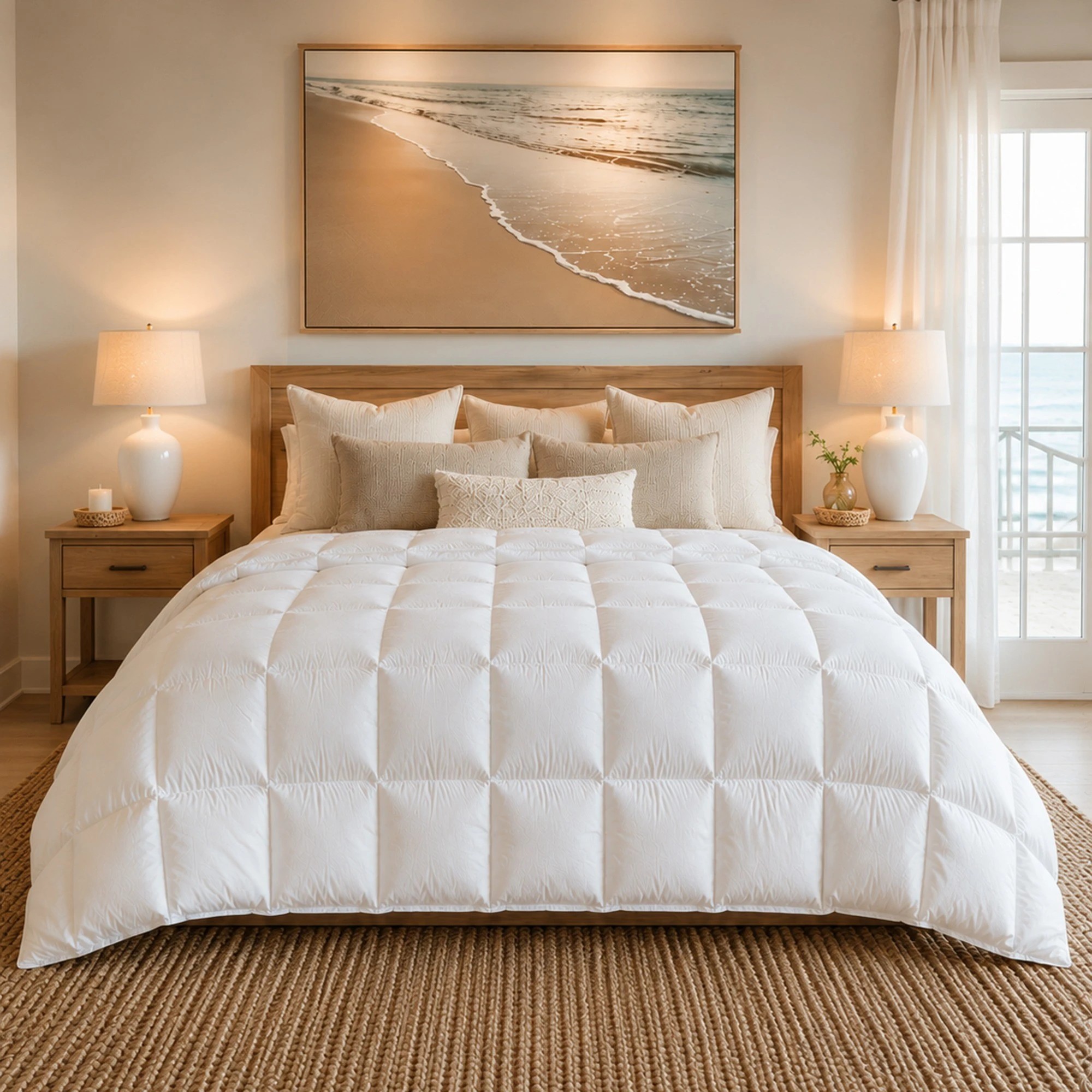 1 Royal Comfort 500GSM Microfibre Quilt All-Season Warmth Soft Duvet - King Bed - White, 1 of 4